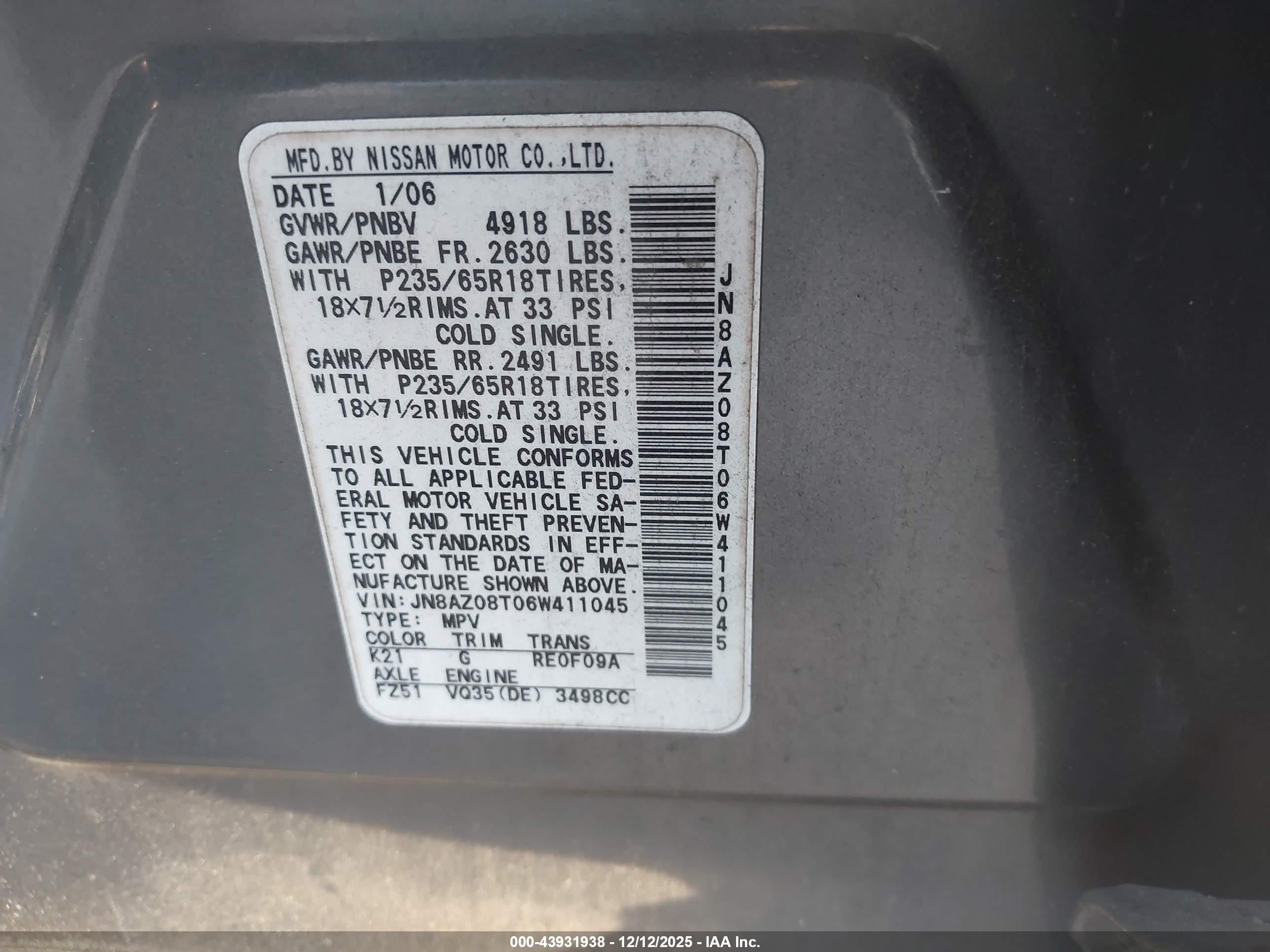 NISSAN MURANO image 9