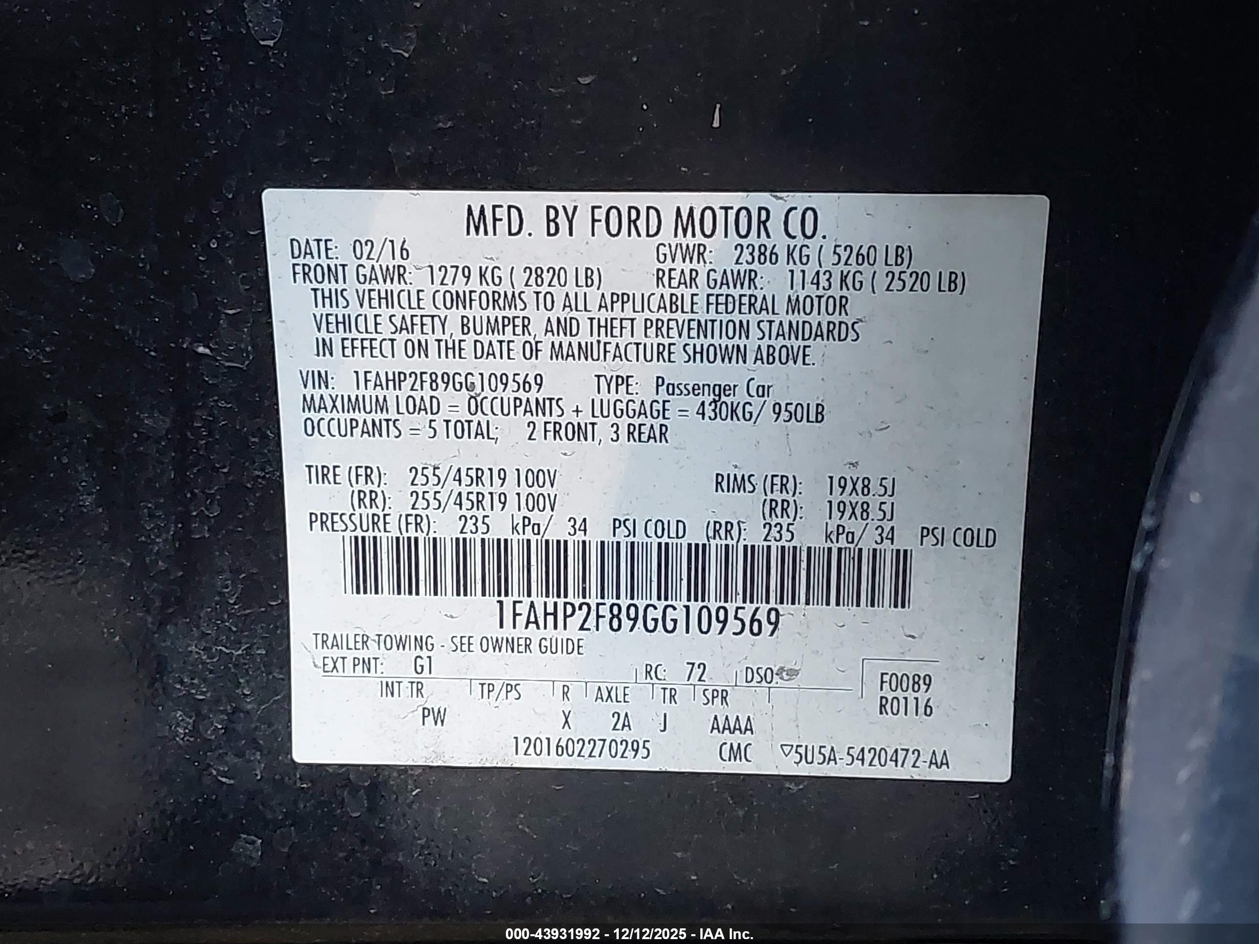 FORD TAURUS image 9
