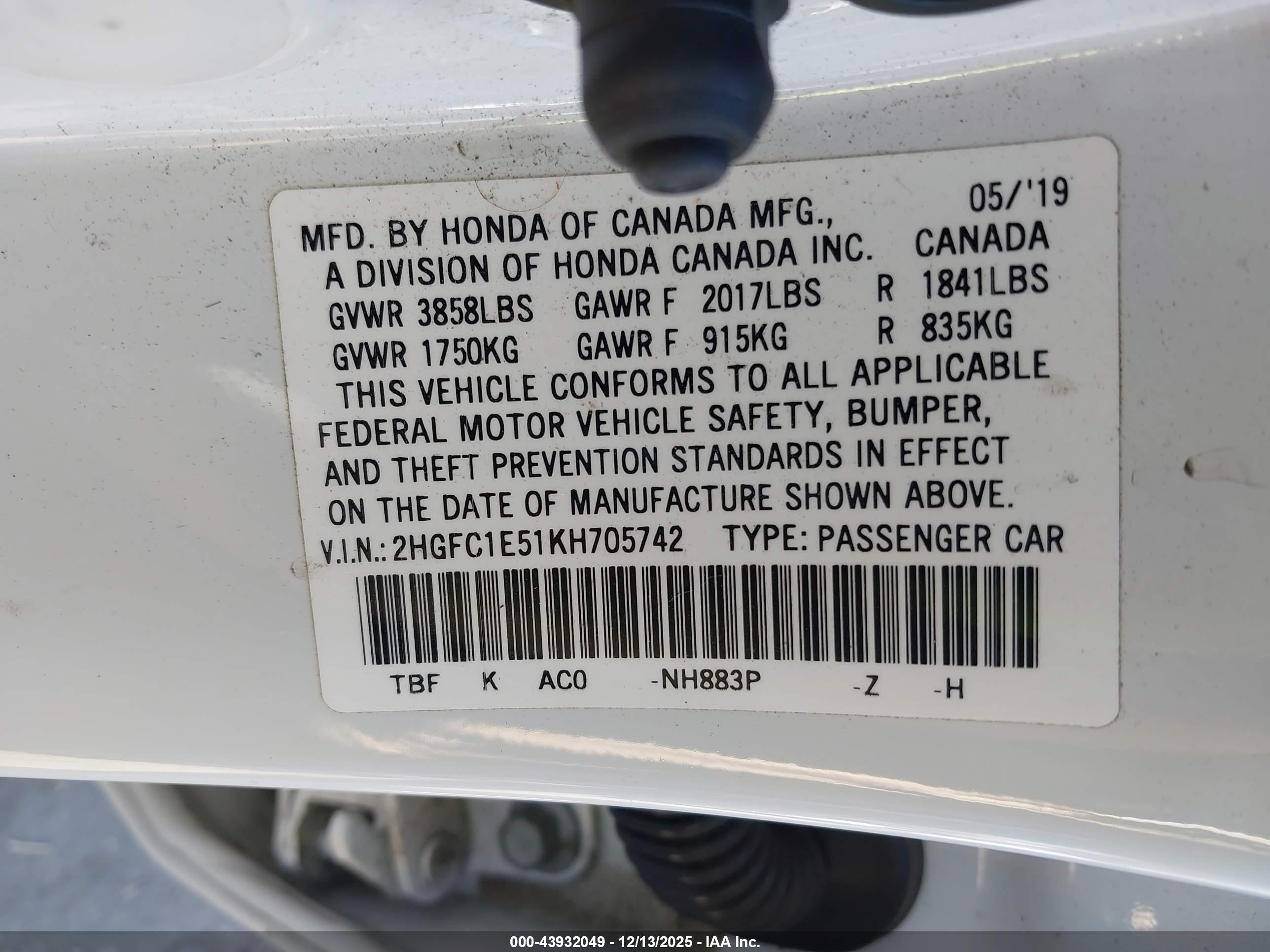 HONDA CIVIC image 9