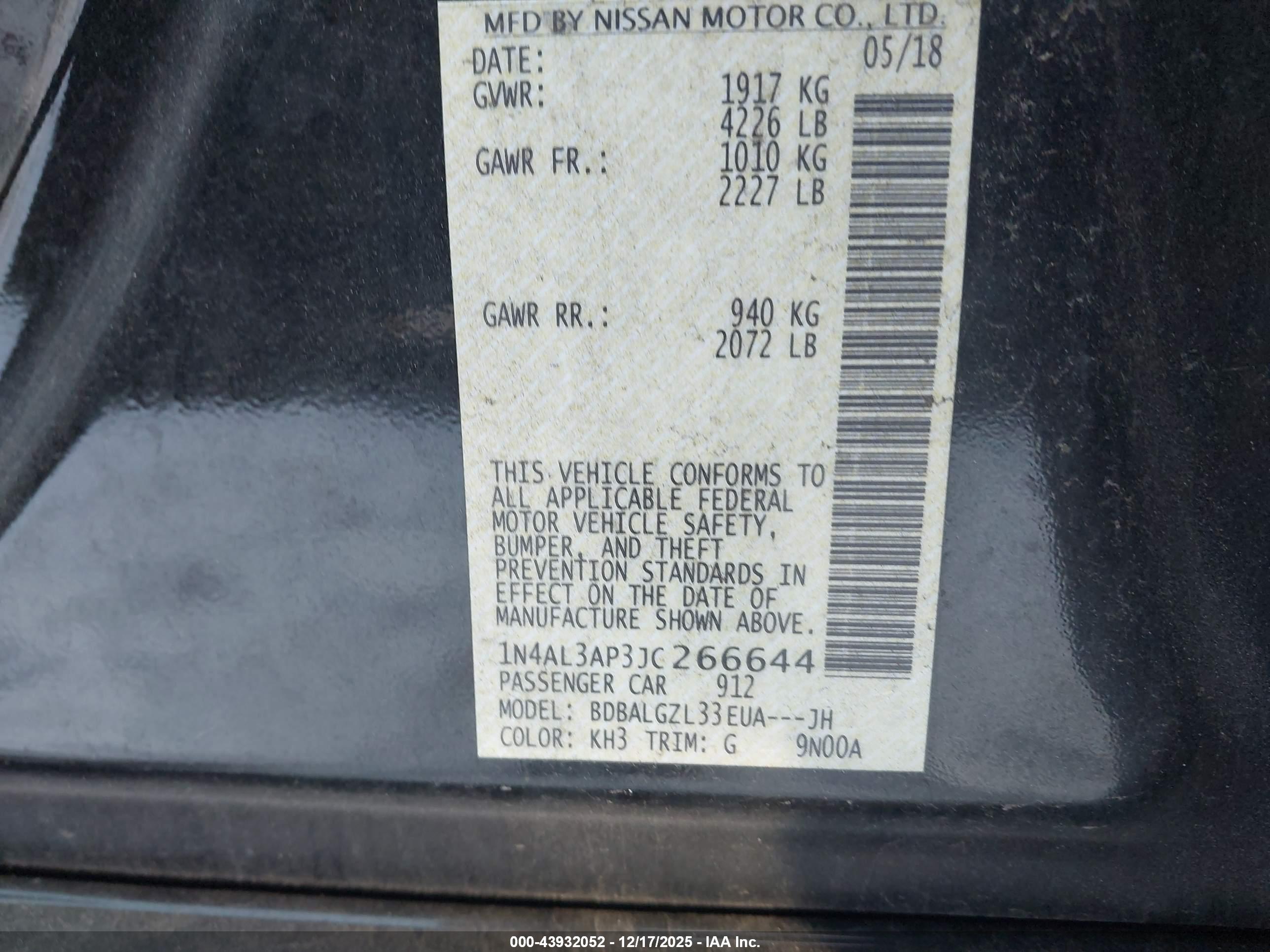 NISSAN ALTIMA image 9