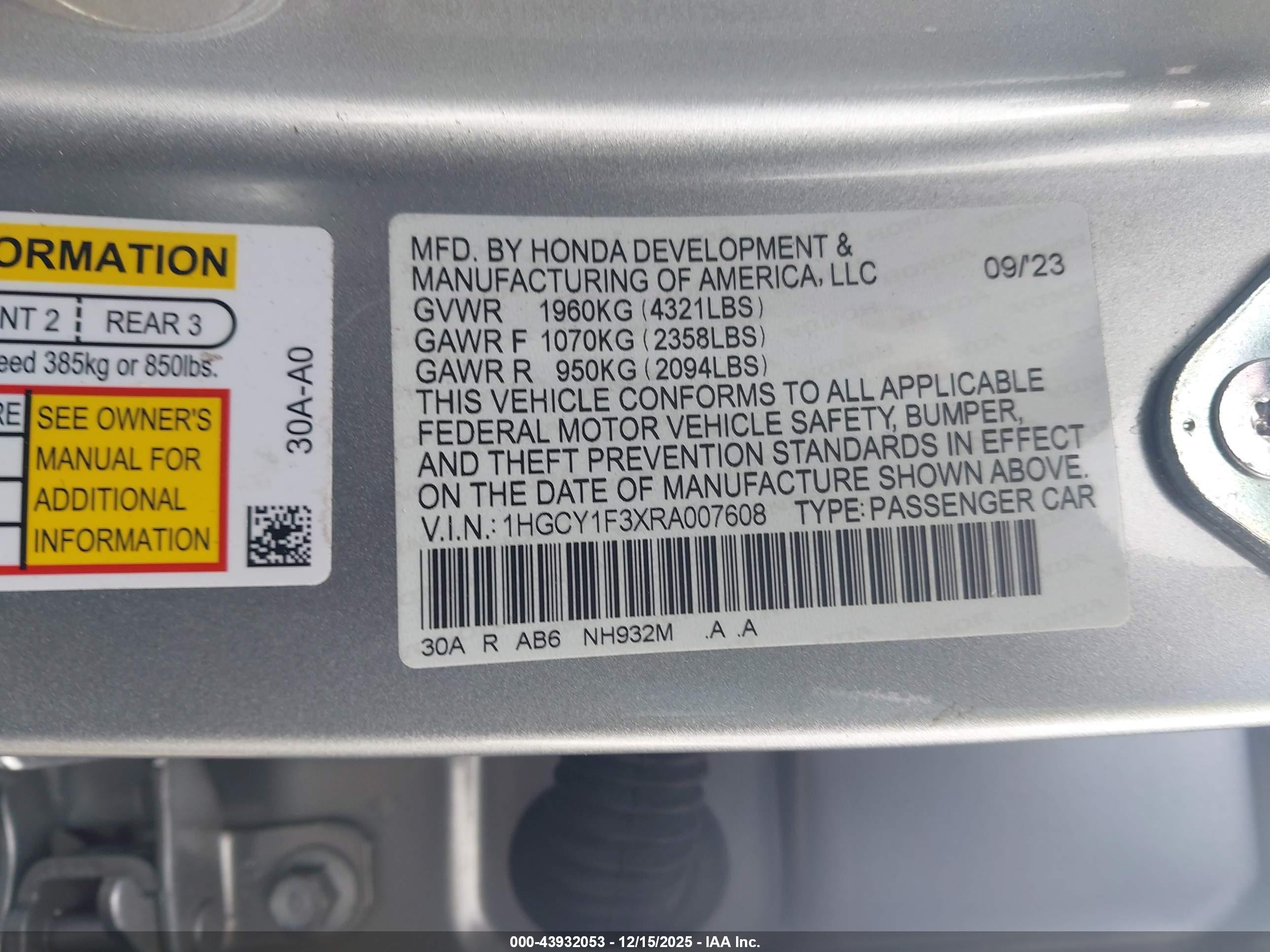 HONDA ACCORD image 9