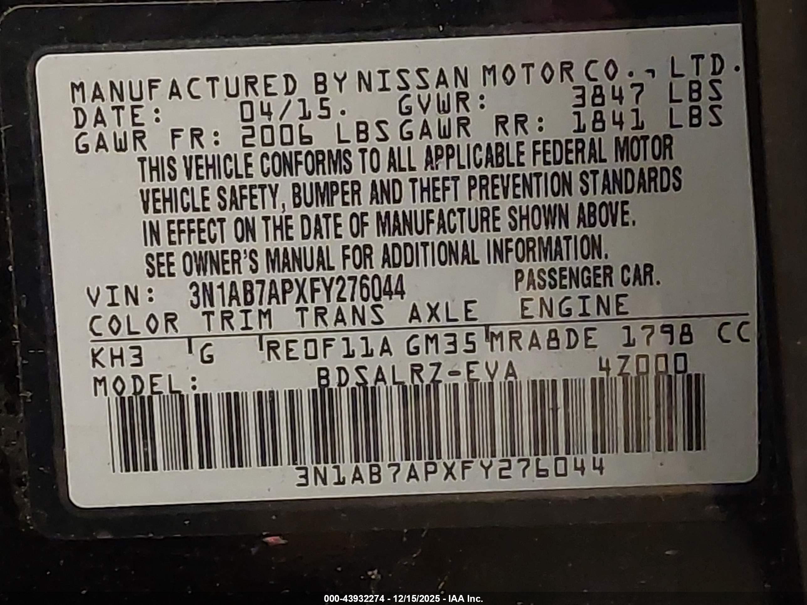 NISSAN SENTRA image 9
