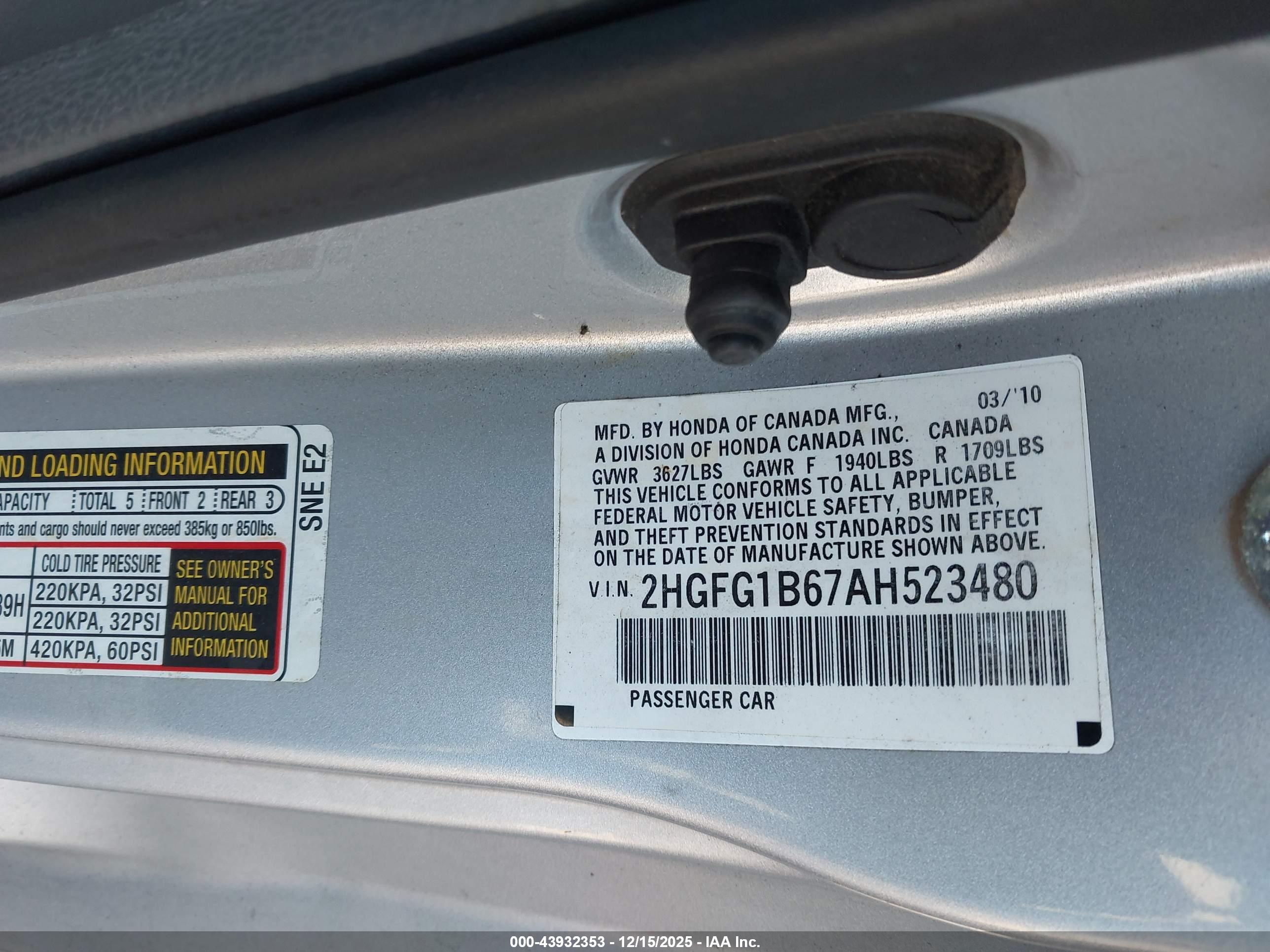 HONDA CIVIC image 9
