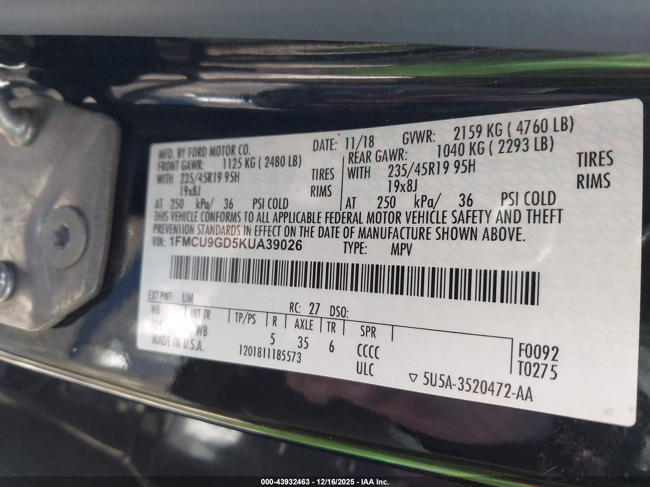 FORD ESCAPE image 9