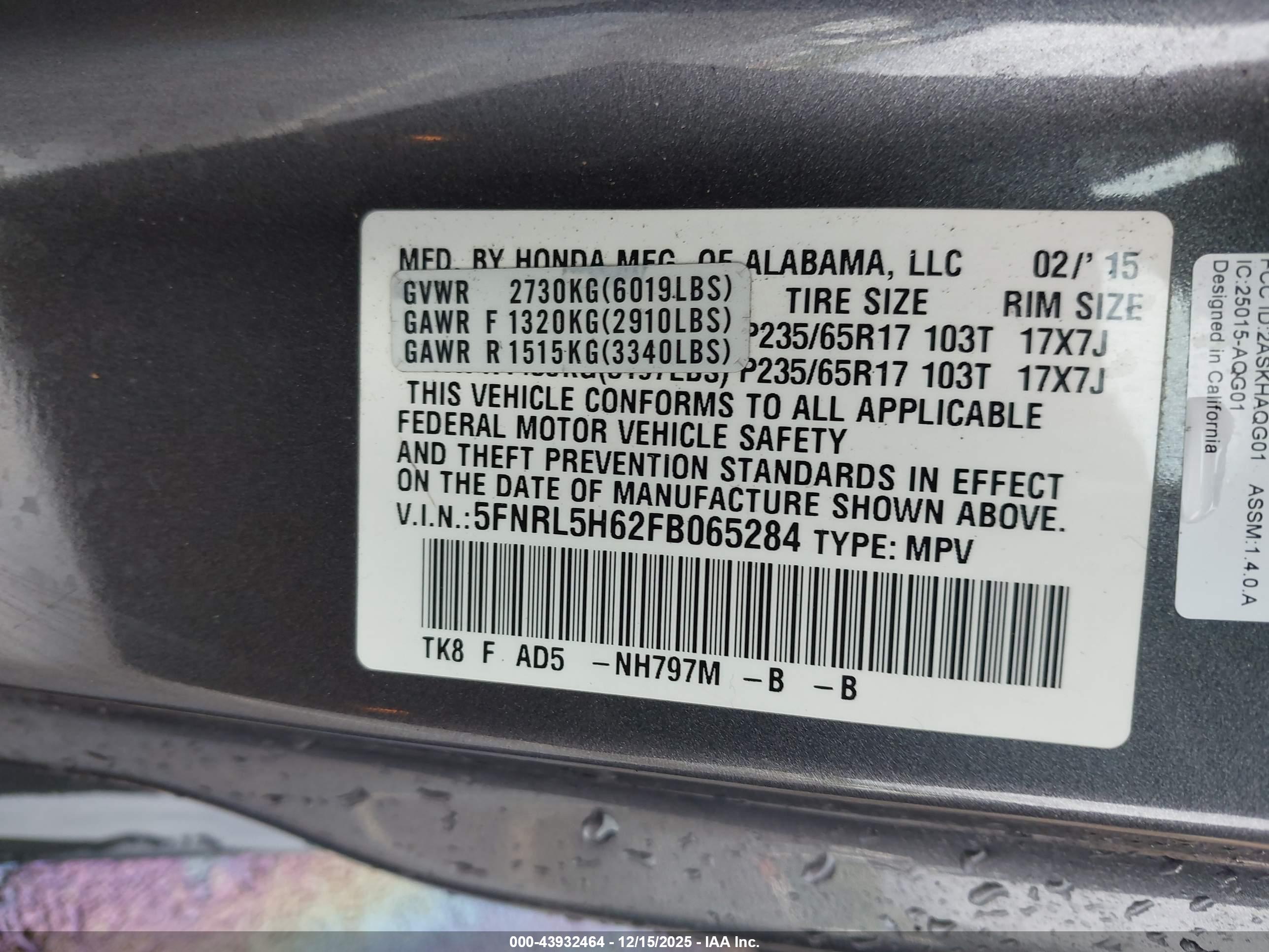 HONDA ODYSSEY image 9