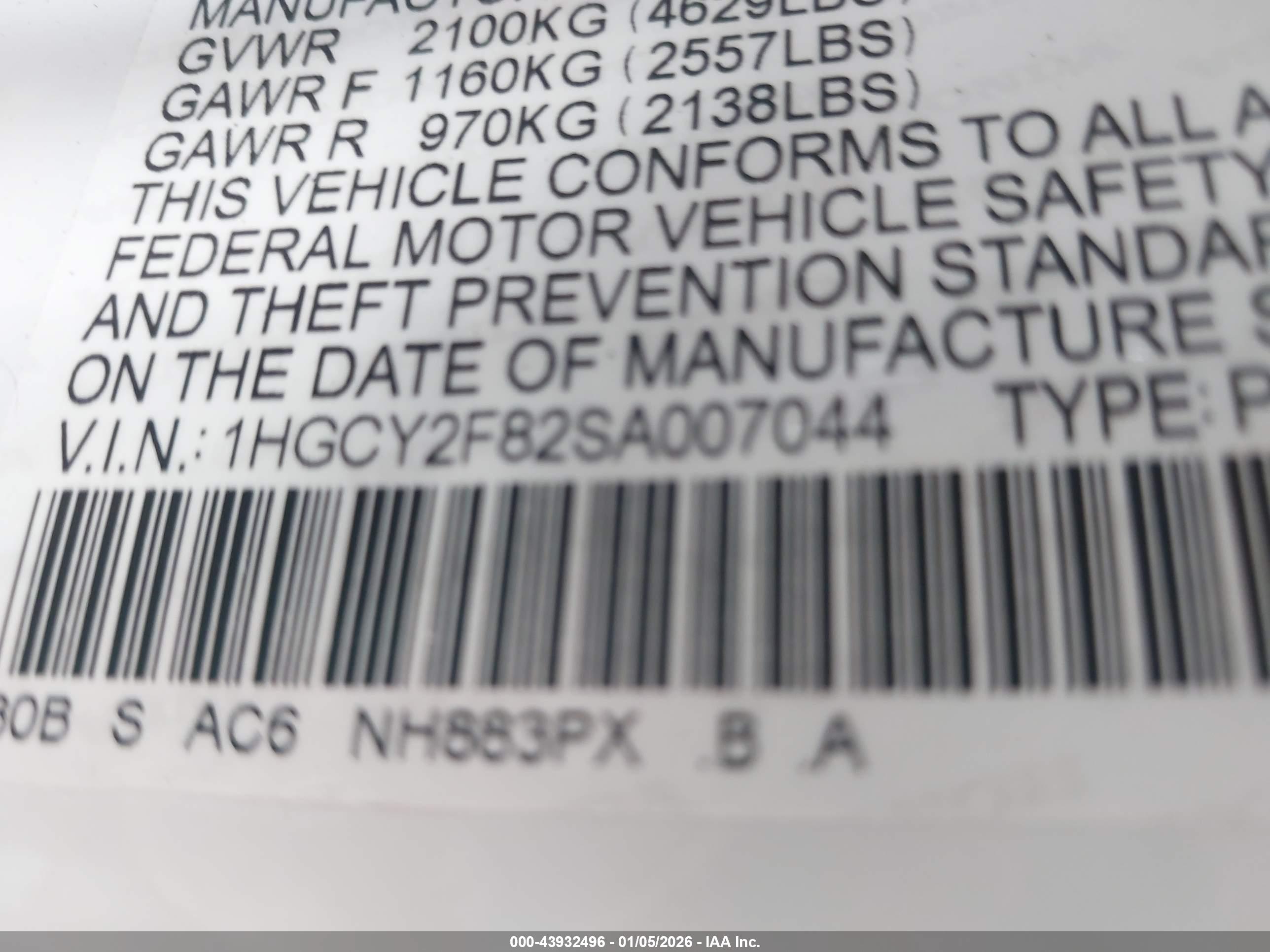 HONDA ACCORD image 9