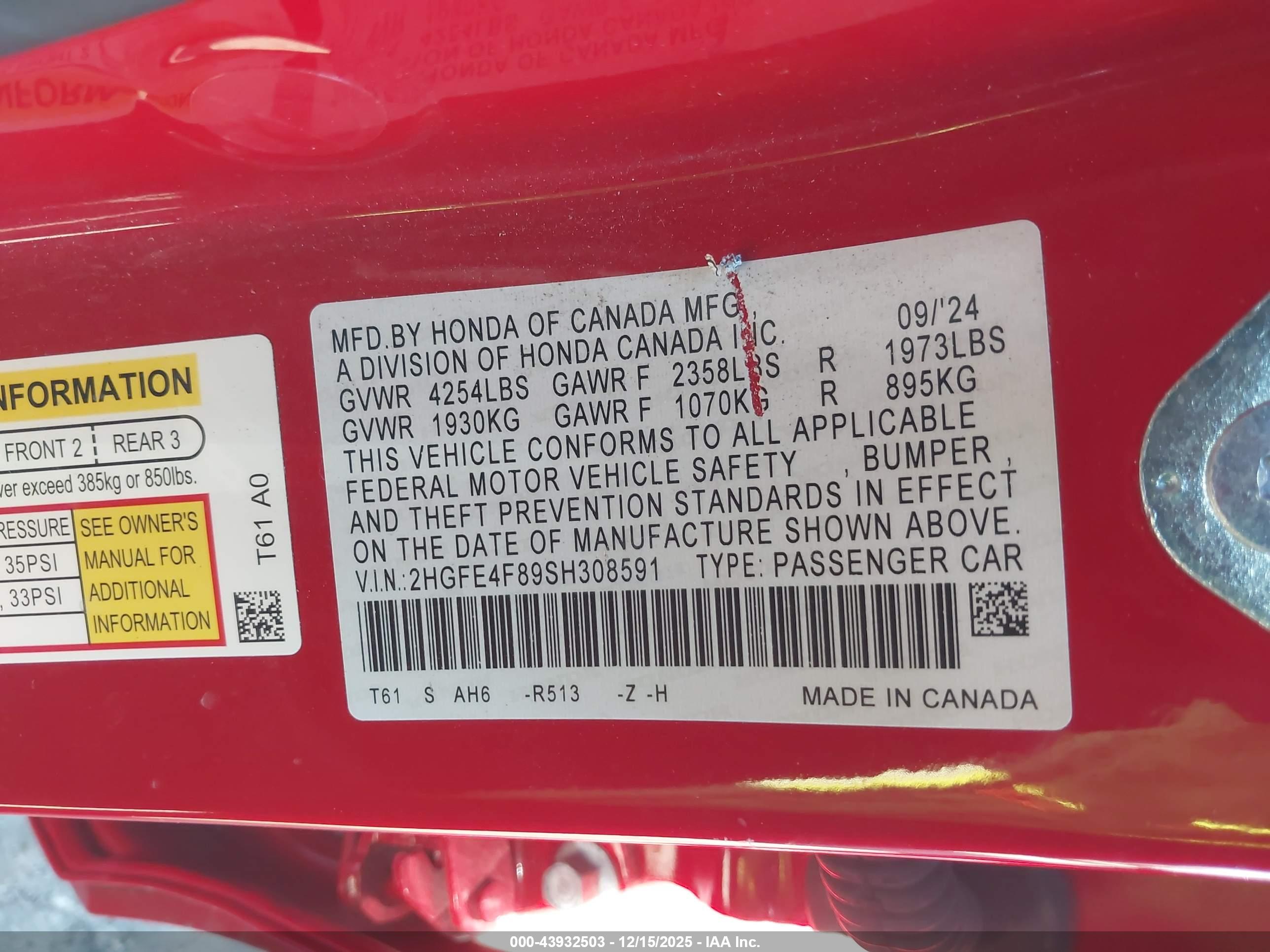 HONDA CIVIC image 9