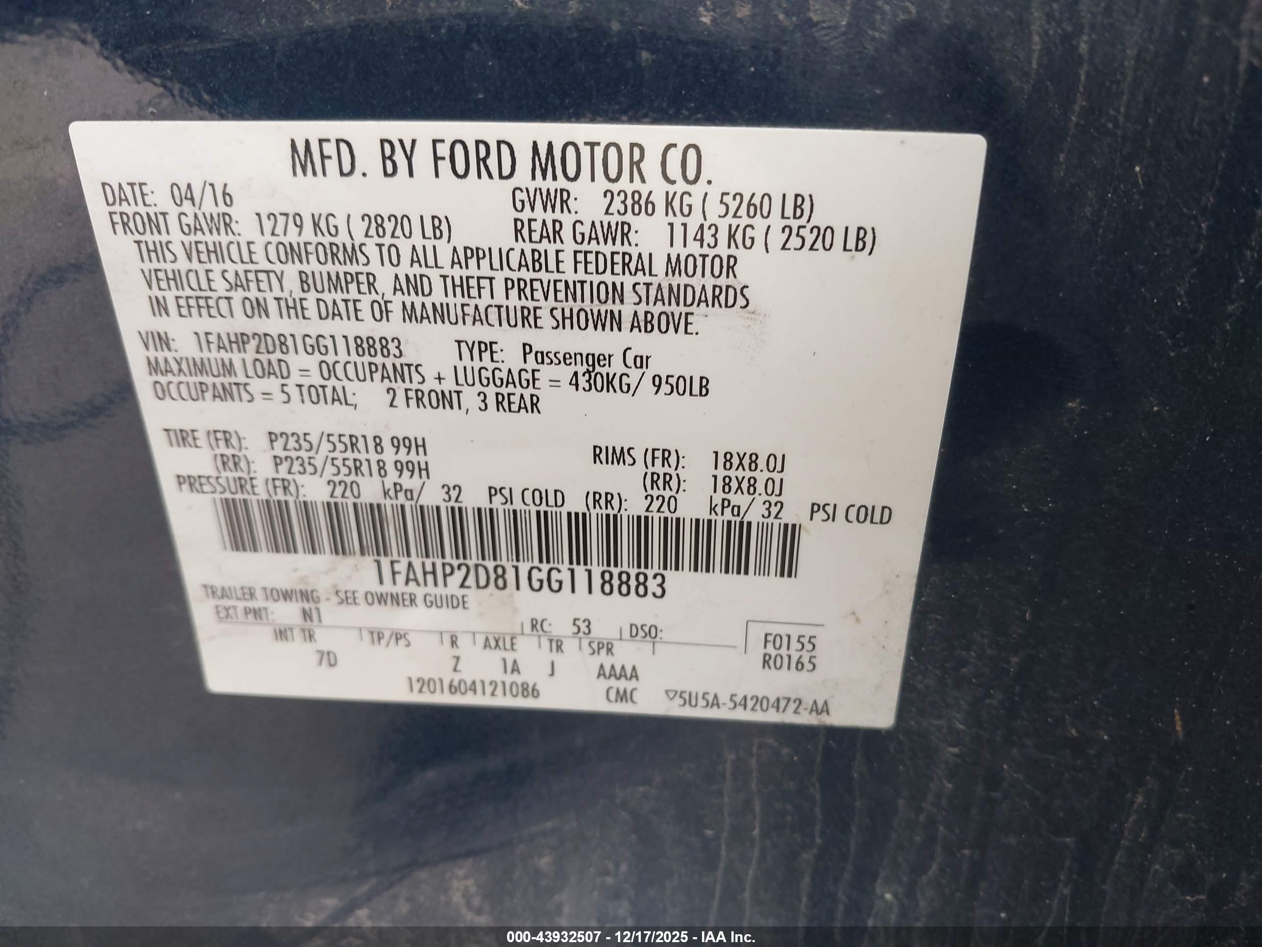 FORD TAURUS image 9