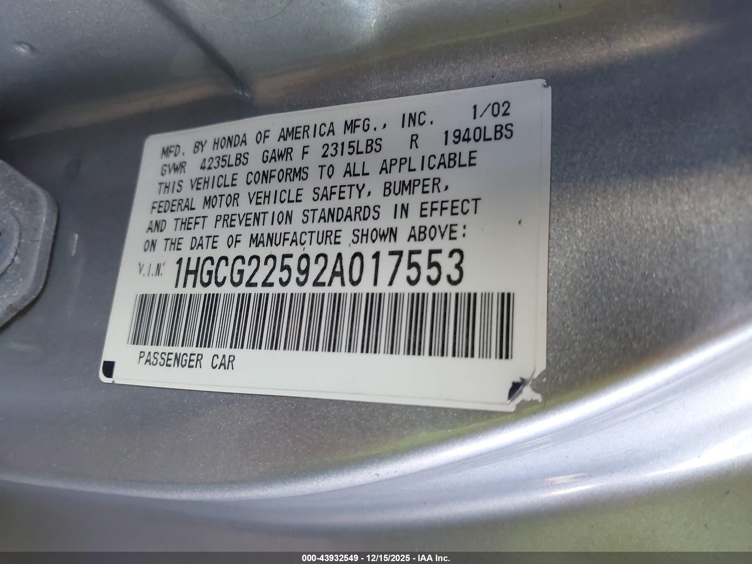 HONDA ACCORD image 9