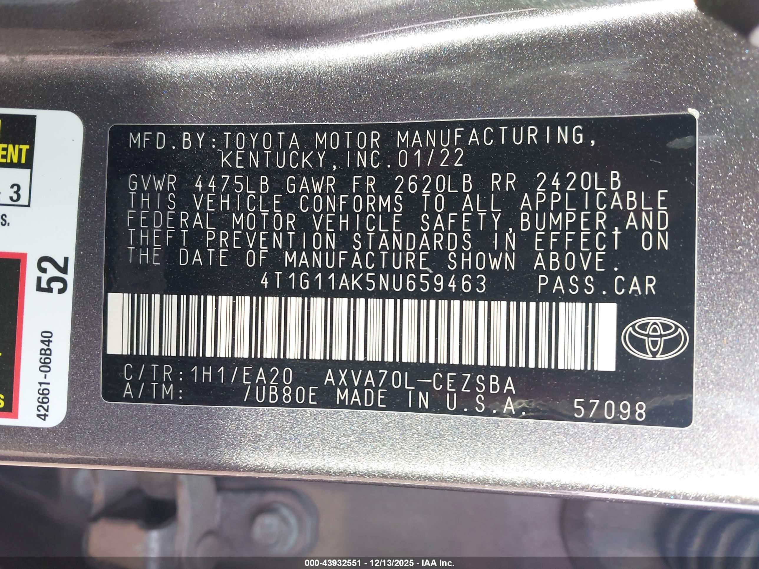 TOYOTA CAMRY image 9