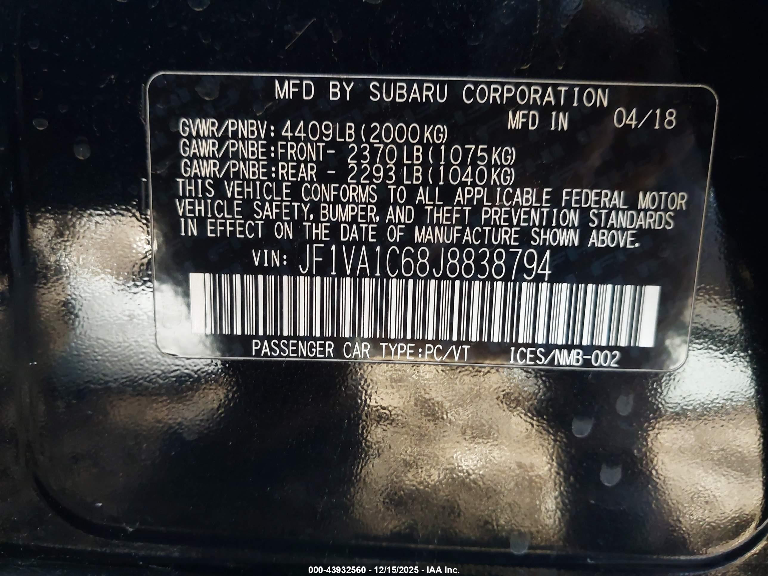 SUBARU WRX image 9