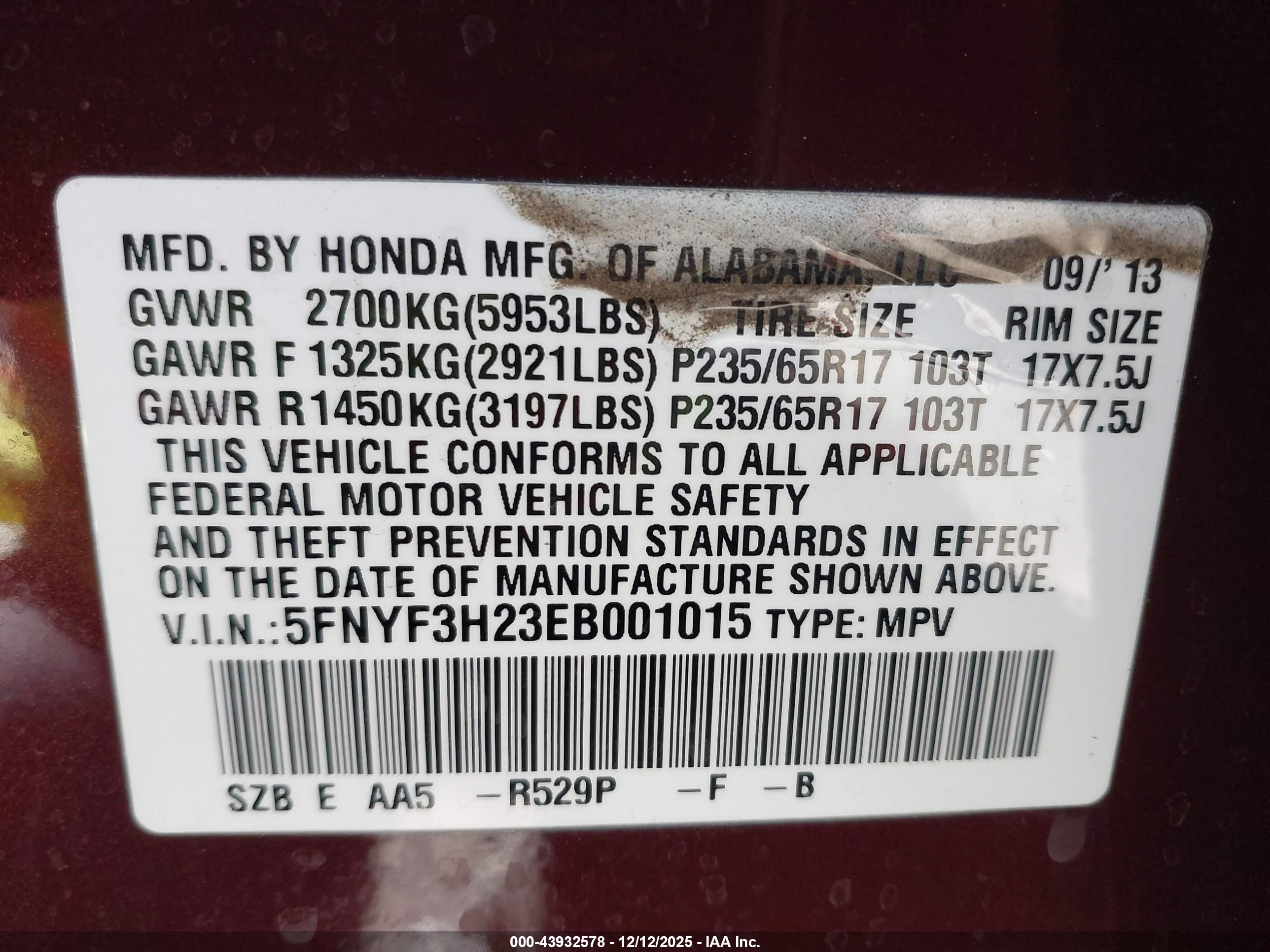 HONDA PILOT image 9