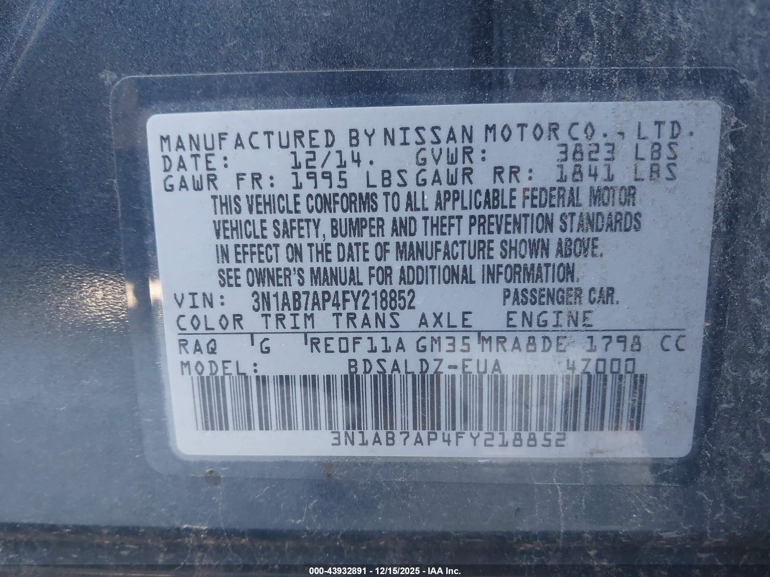 NISSAN SENTRA image 9