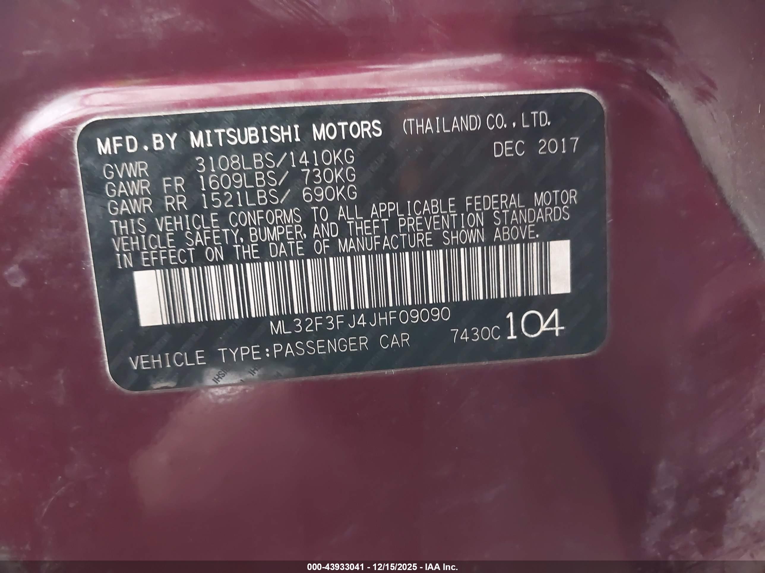 MITSUBISHI MIRAGE image 9