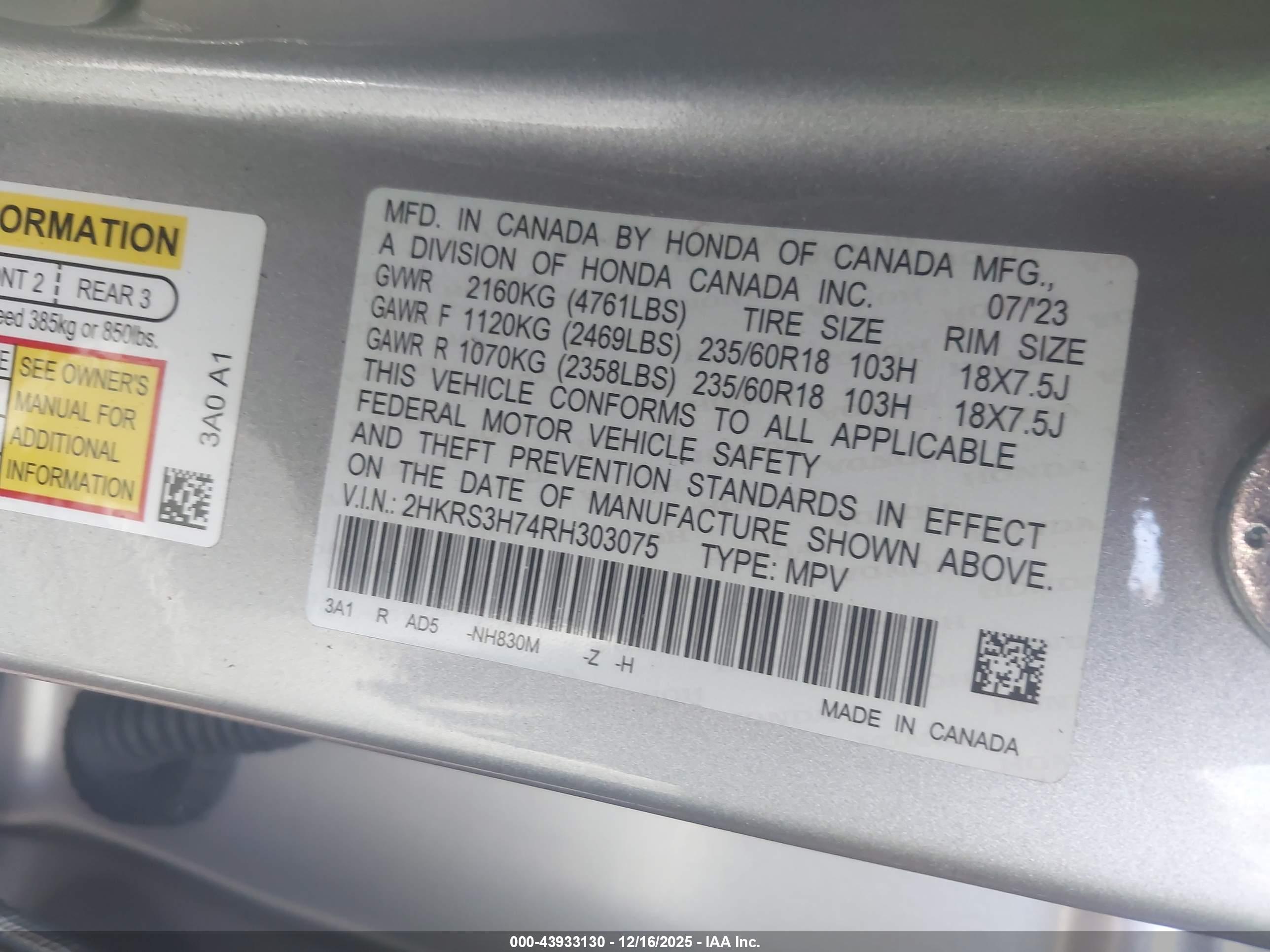 HONDA CR-V image 9