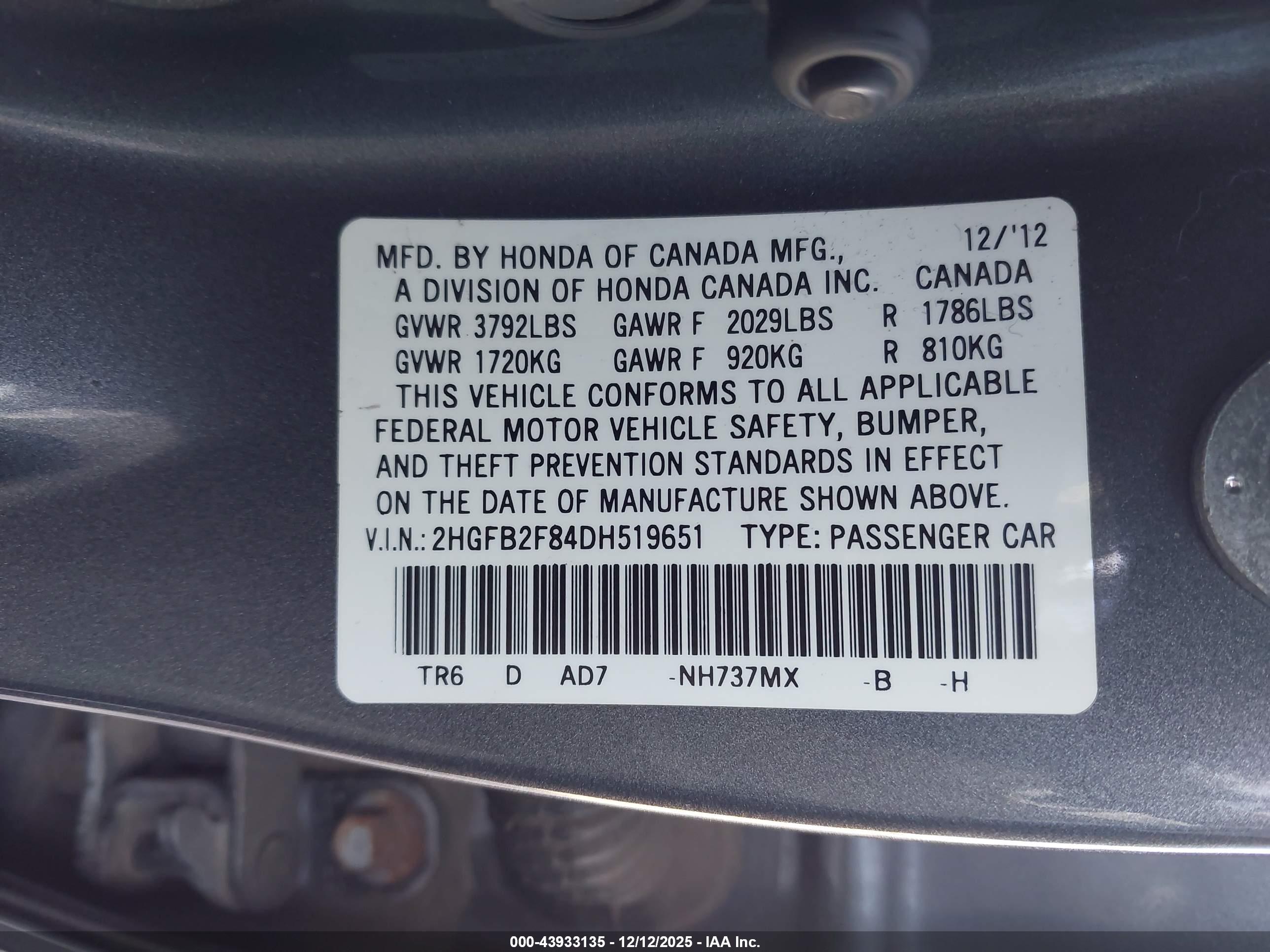 HONDA CIVIC image 9