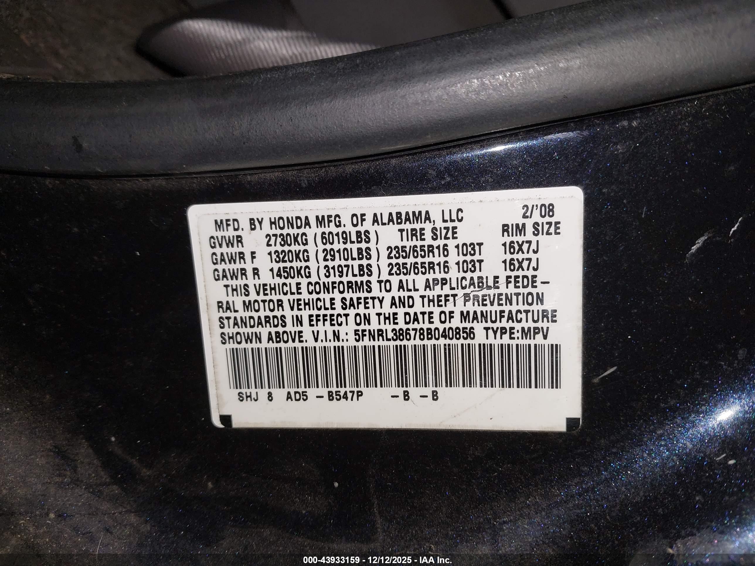 HONDA ODYSSEY image 9