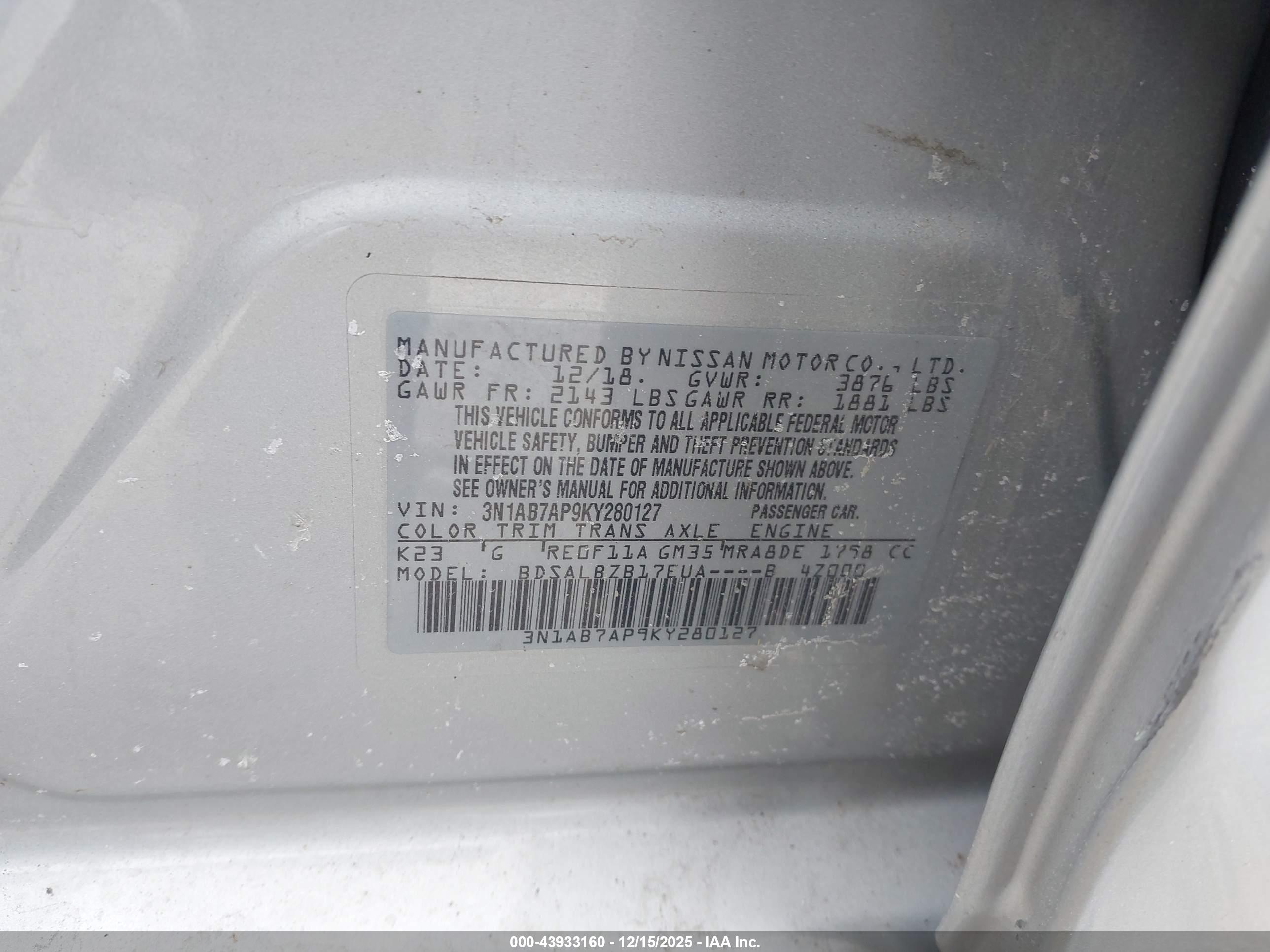 NISSAN SENTRA image 9