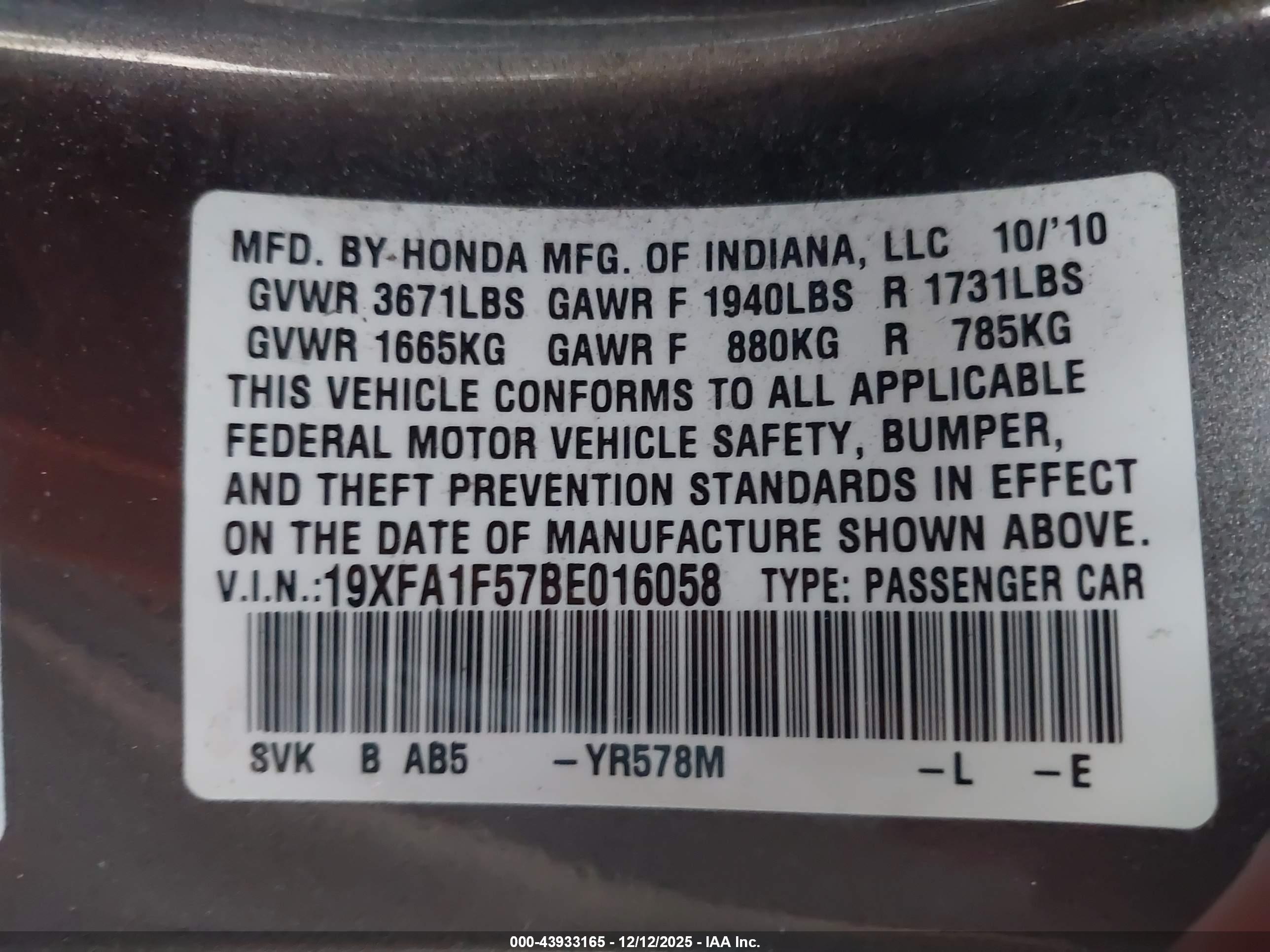HONDA CIVIC image 9