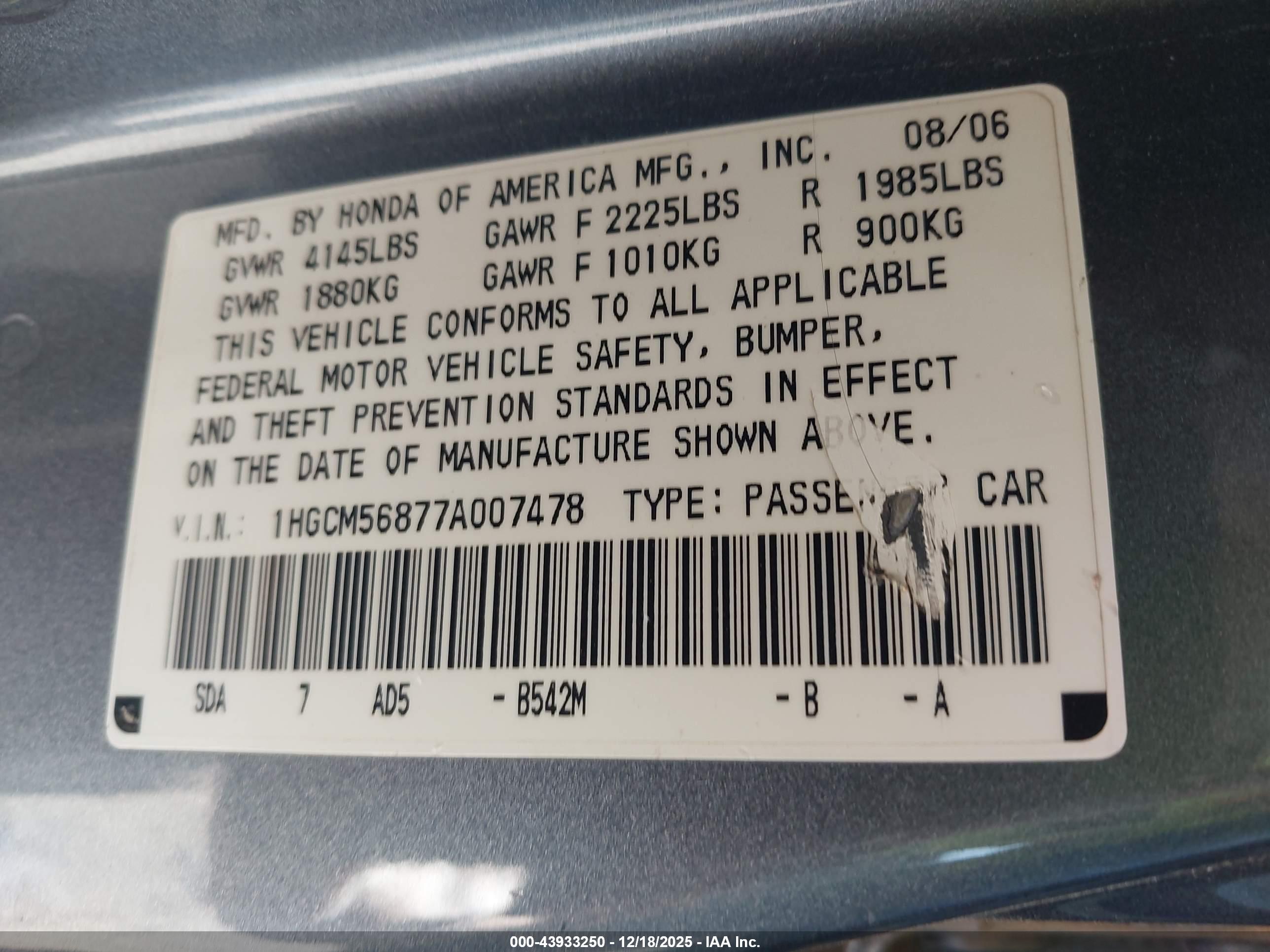 HONDA ACCORD image 9