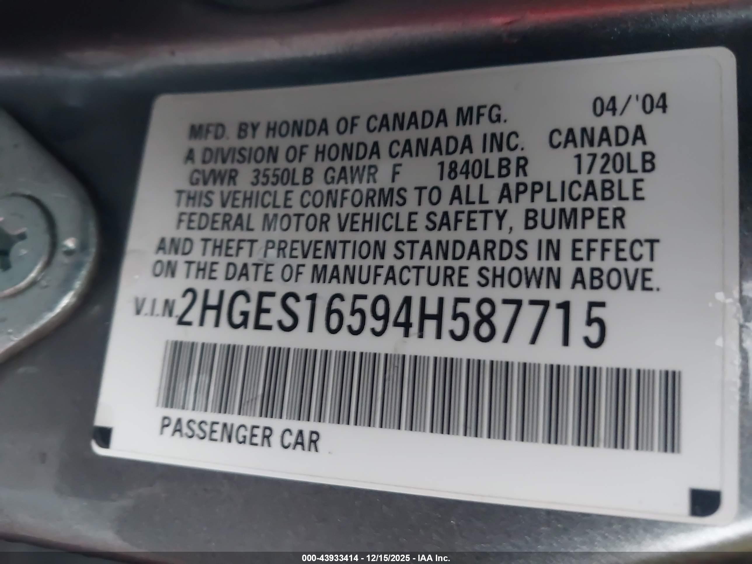 HONDA CIVIC image 9