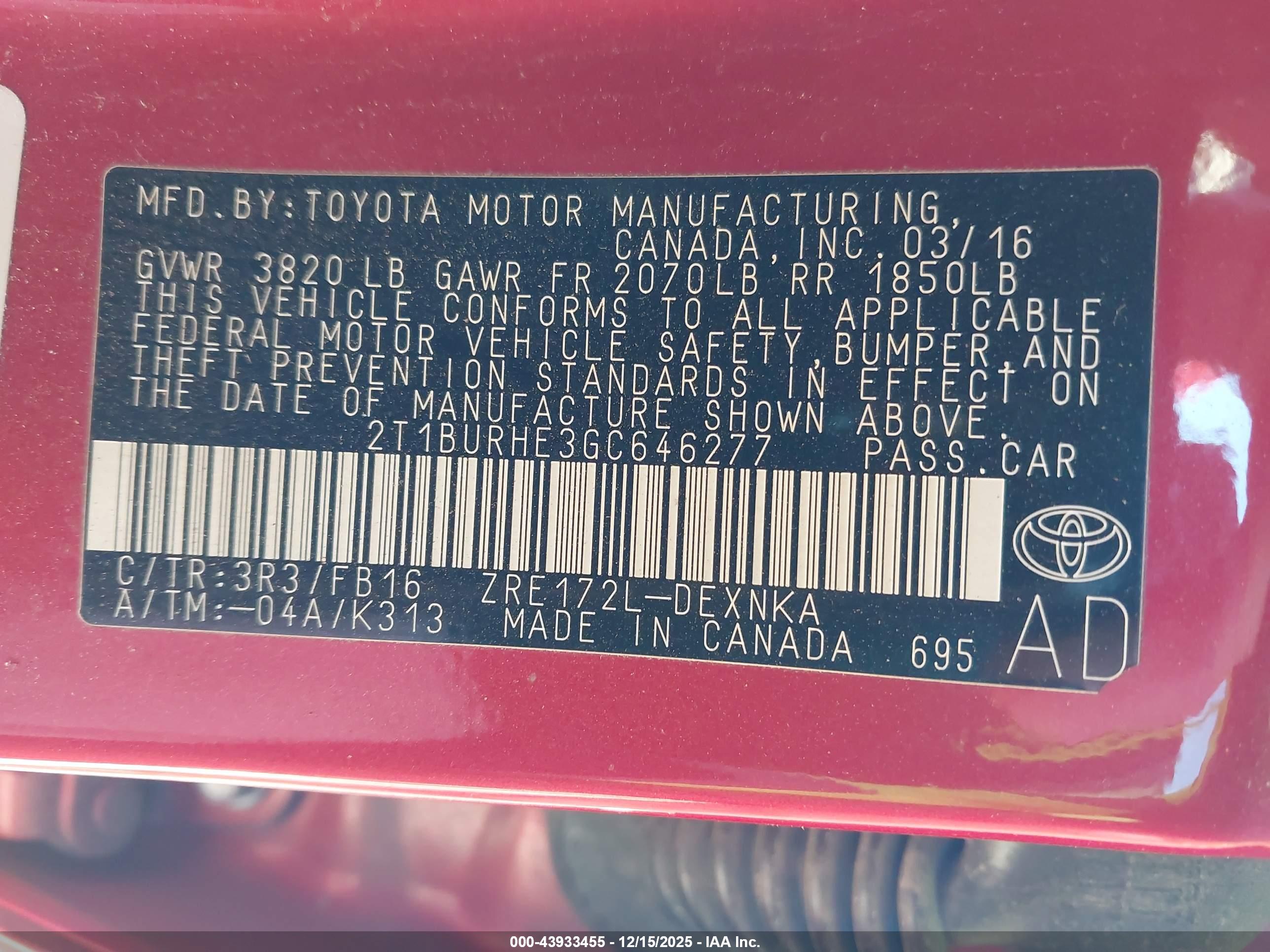 TOYOTA COROLLA image 9
