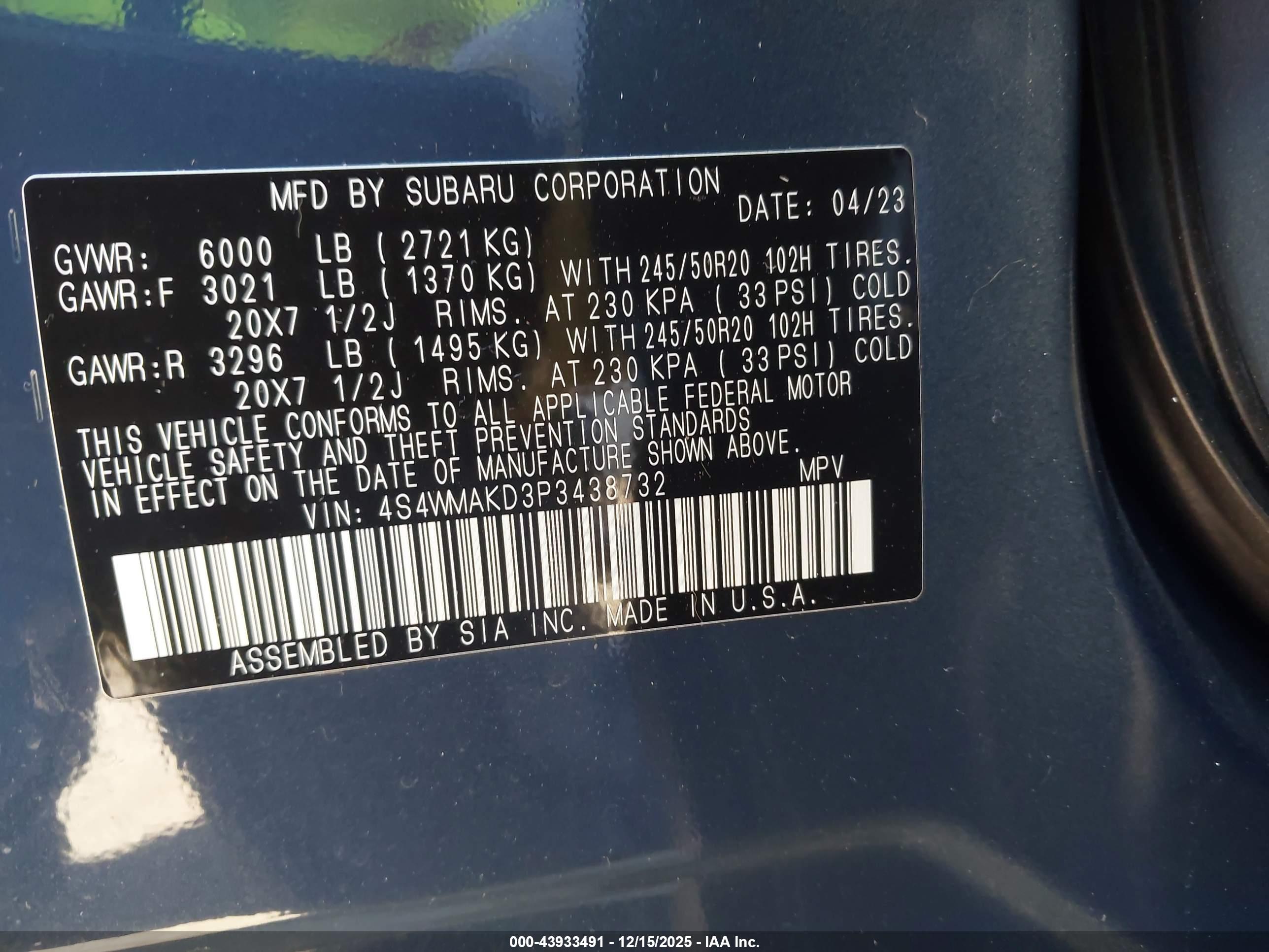SUBARU ASCENT image 9