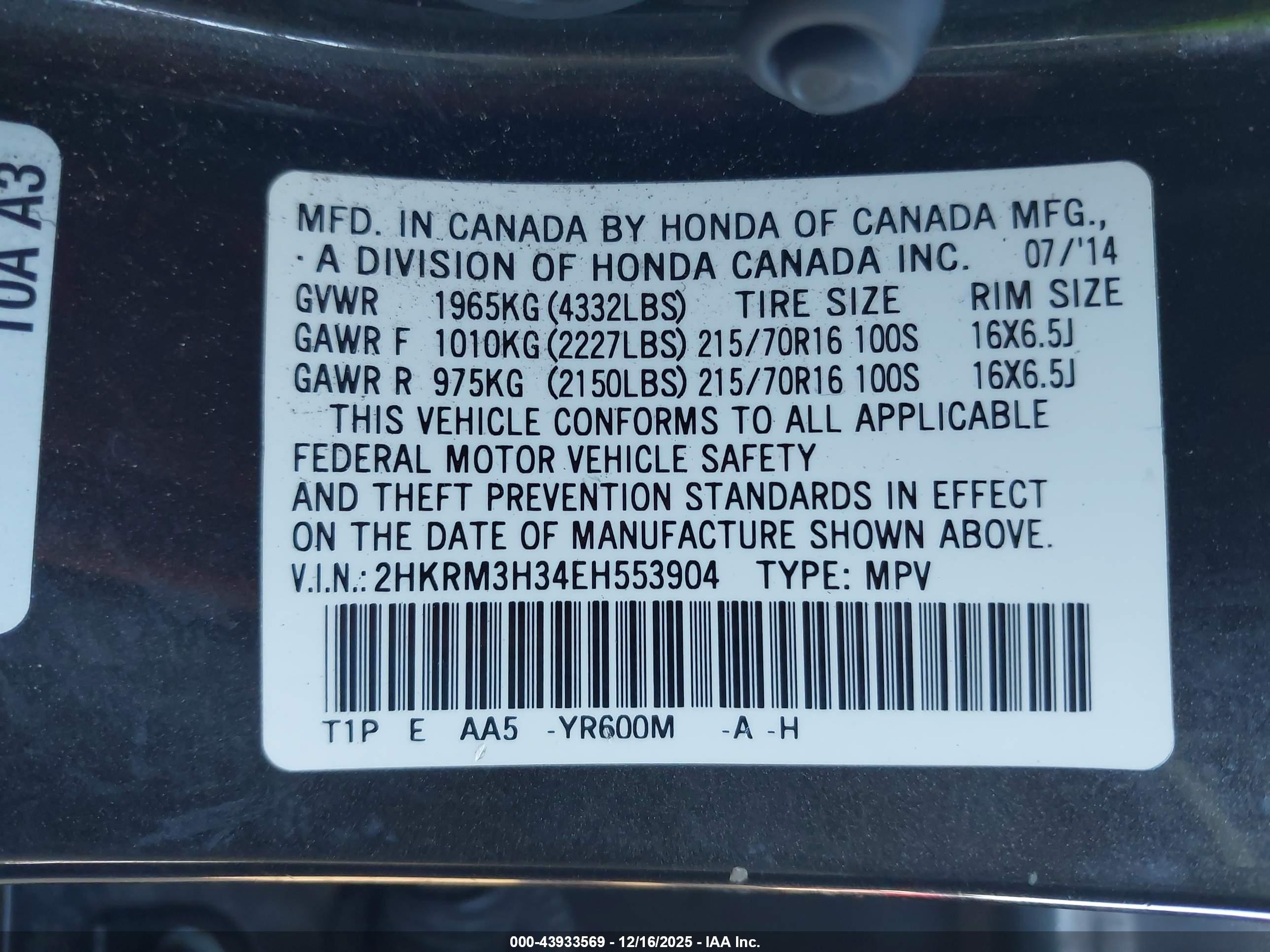 HONDA CR-V image 9