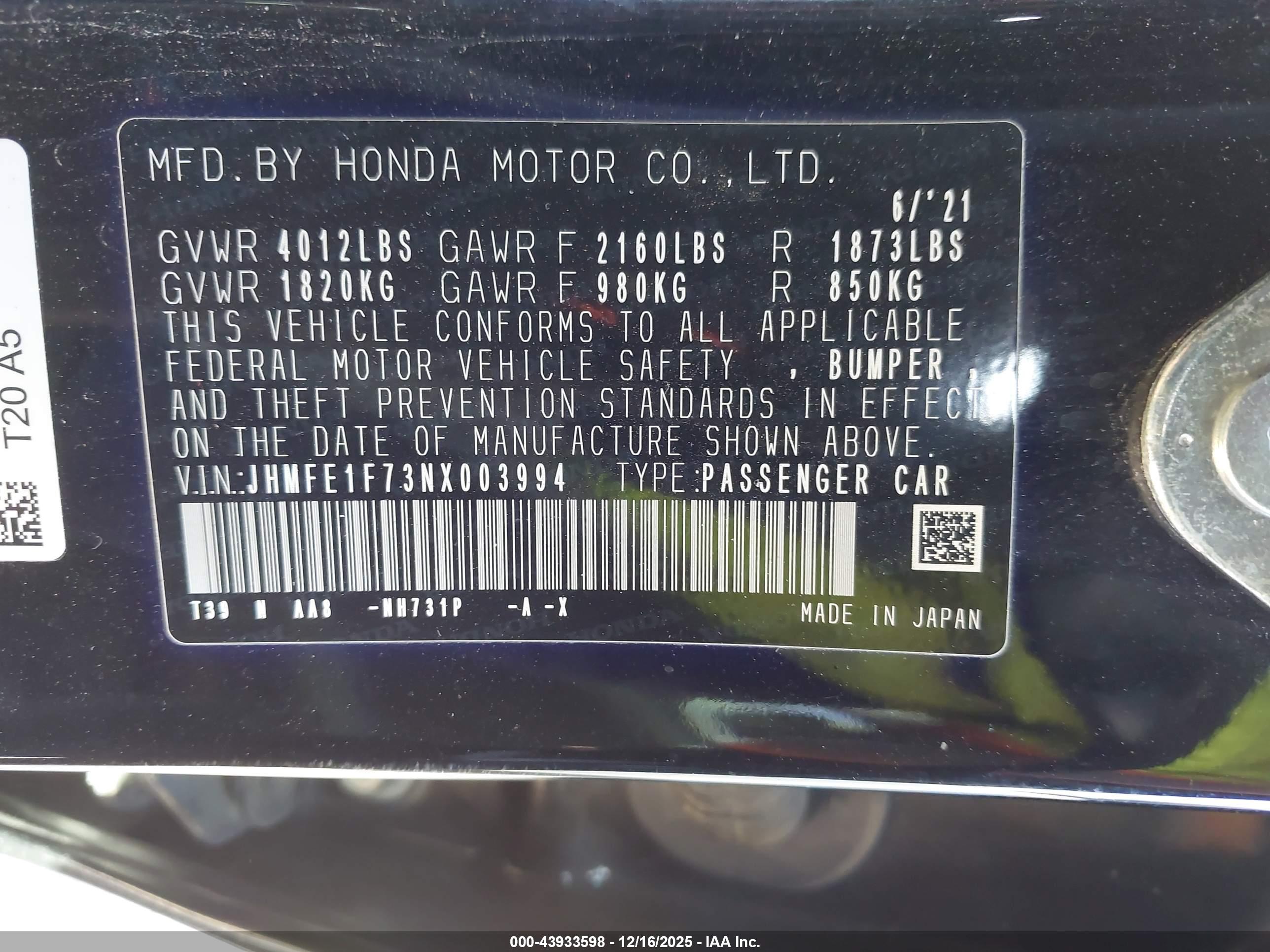 HONDA CIVIC image 9