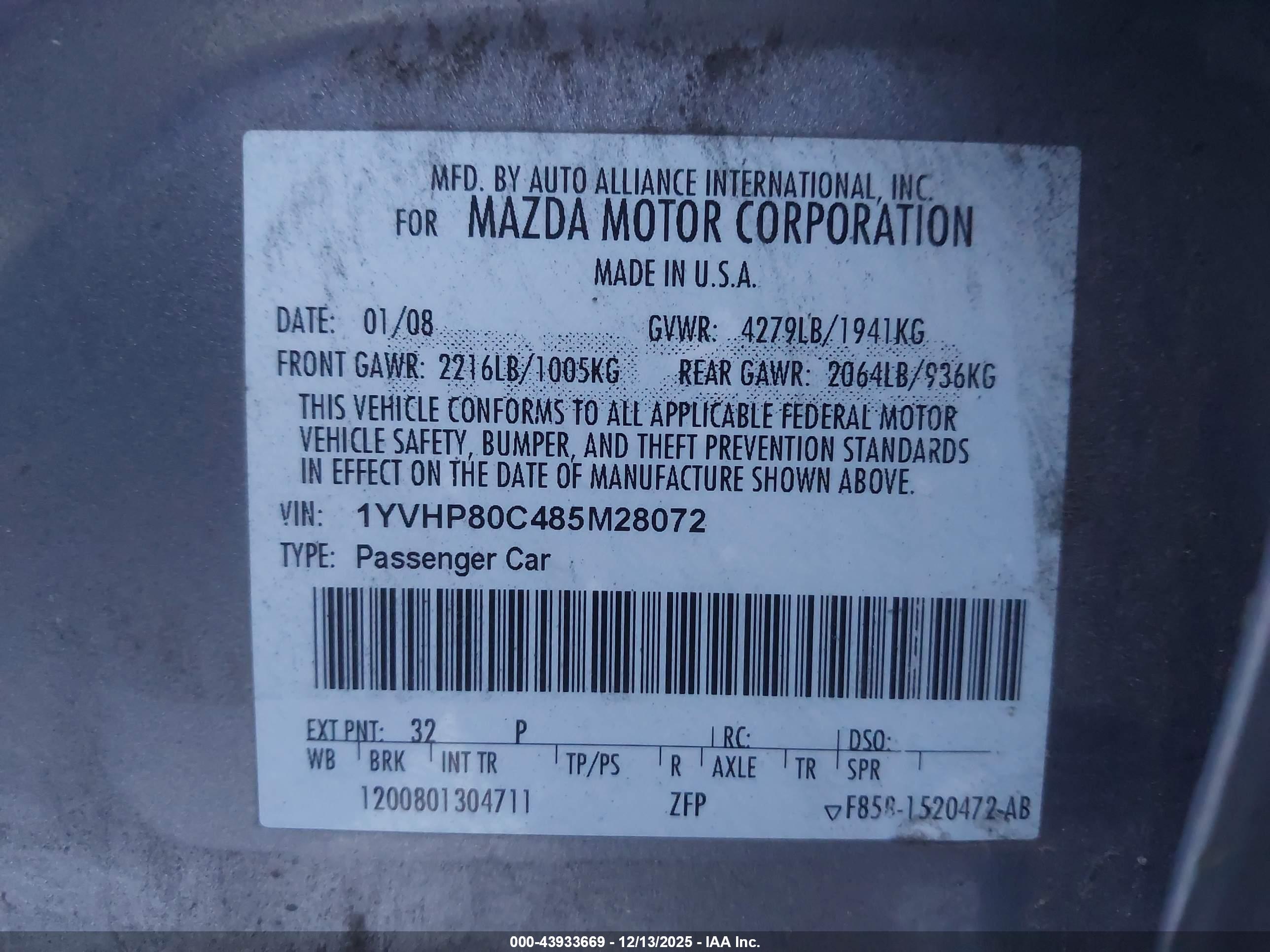 MAZDA MAZDA6 image 9