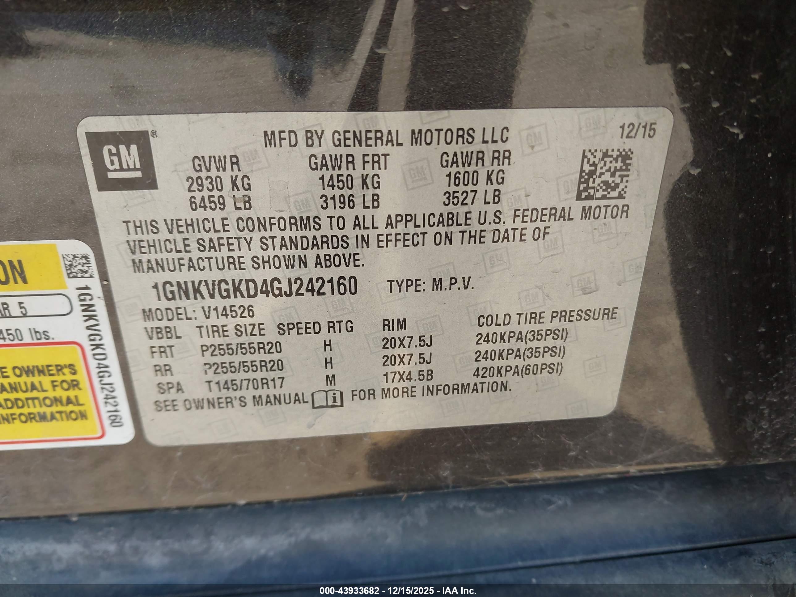 CHEVROLET TRAVERSE image 9