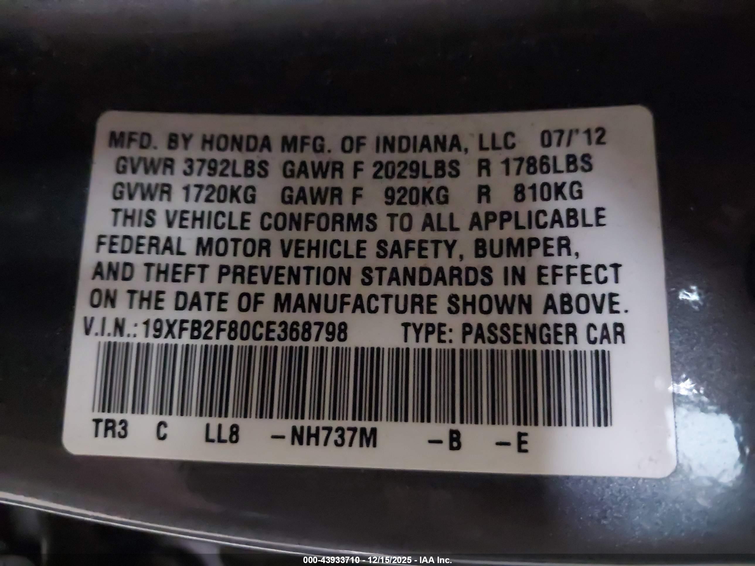 HONDA CIVIC image 9