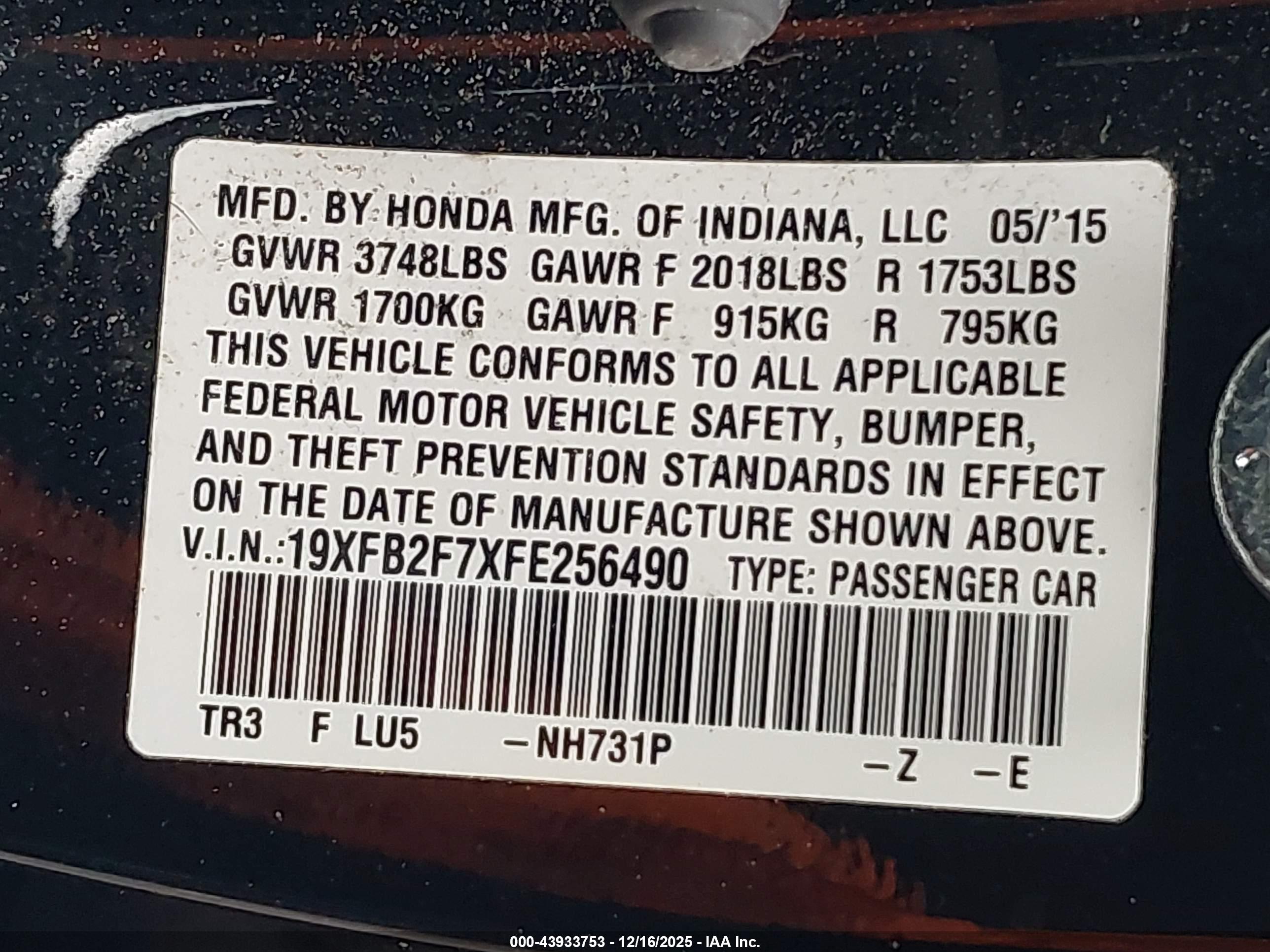 HONDA CIVIC image 9