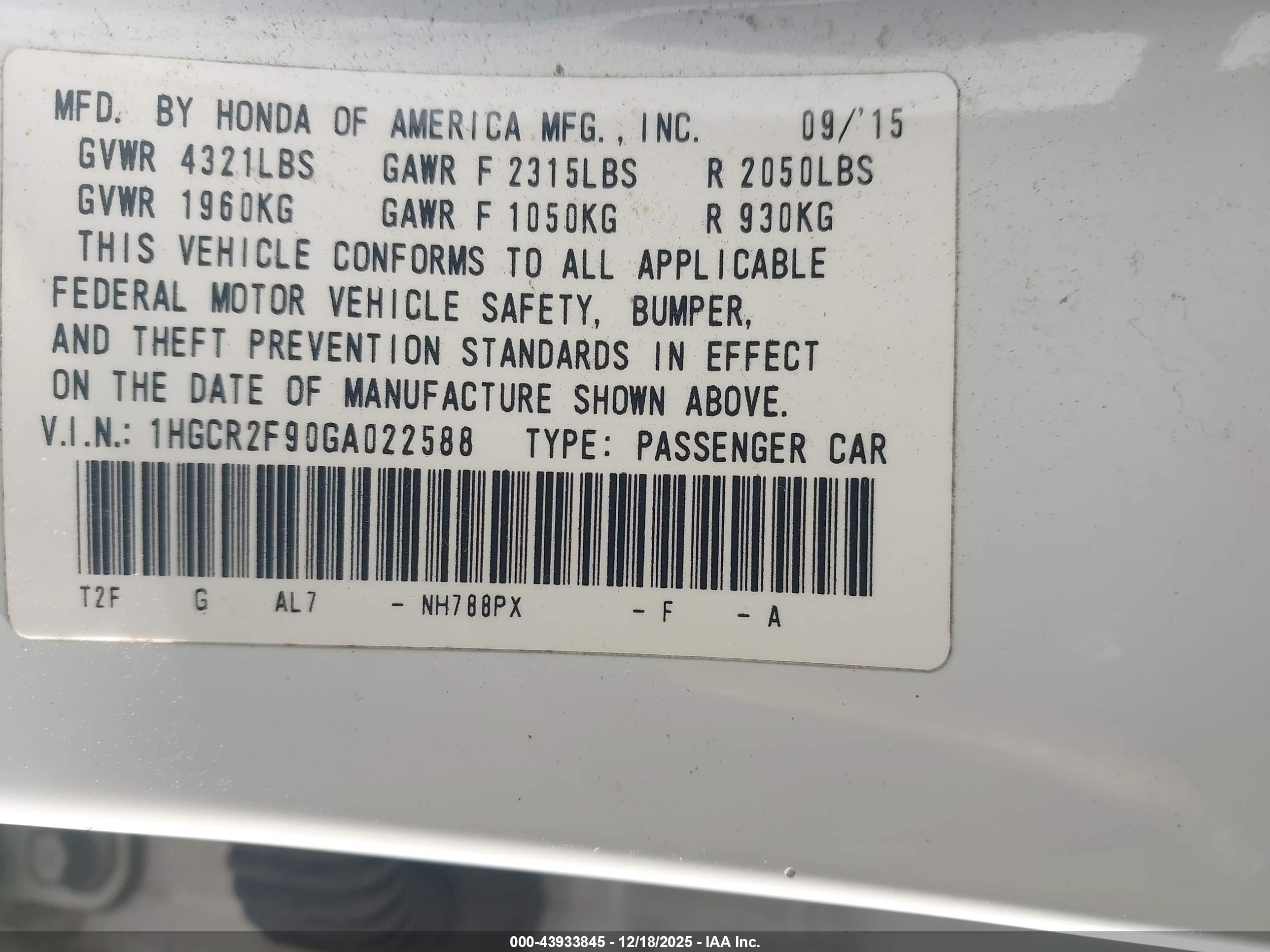 HONDA ACCORD image 9