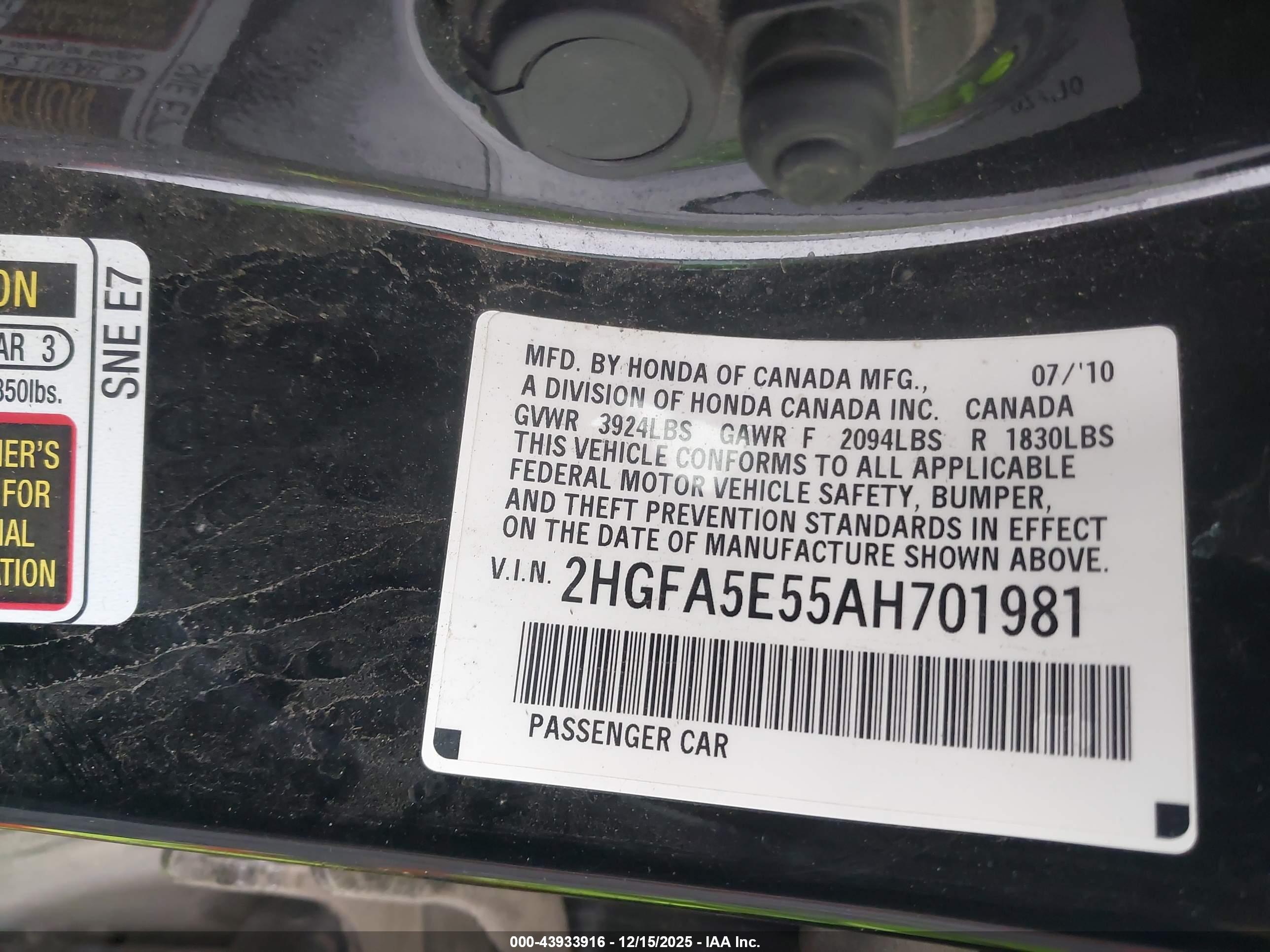 HONDA CIVIC image 9