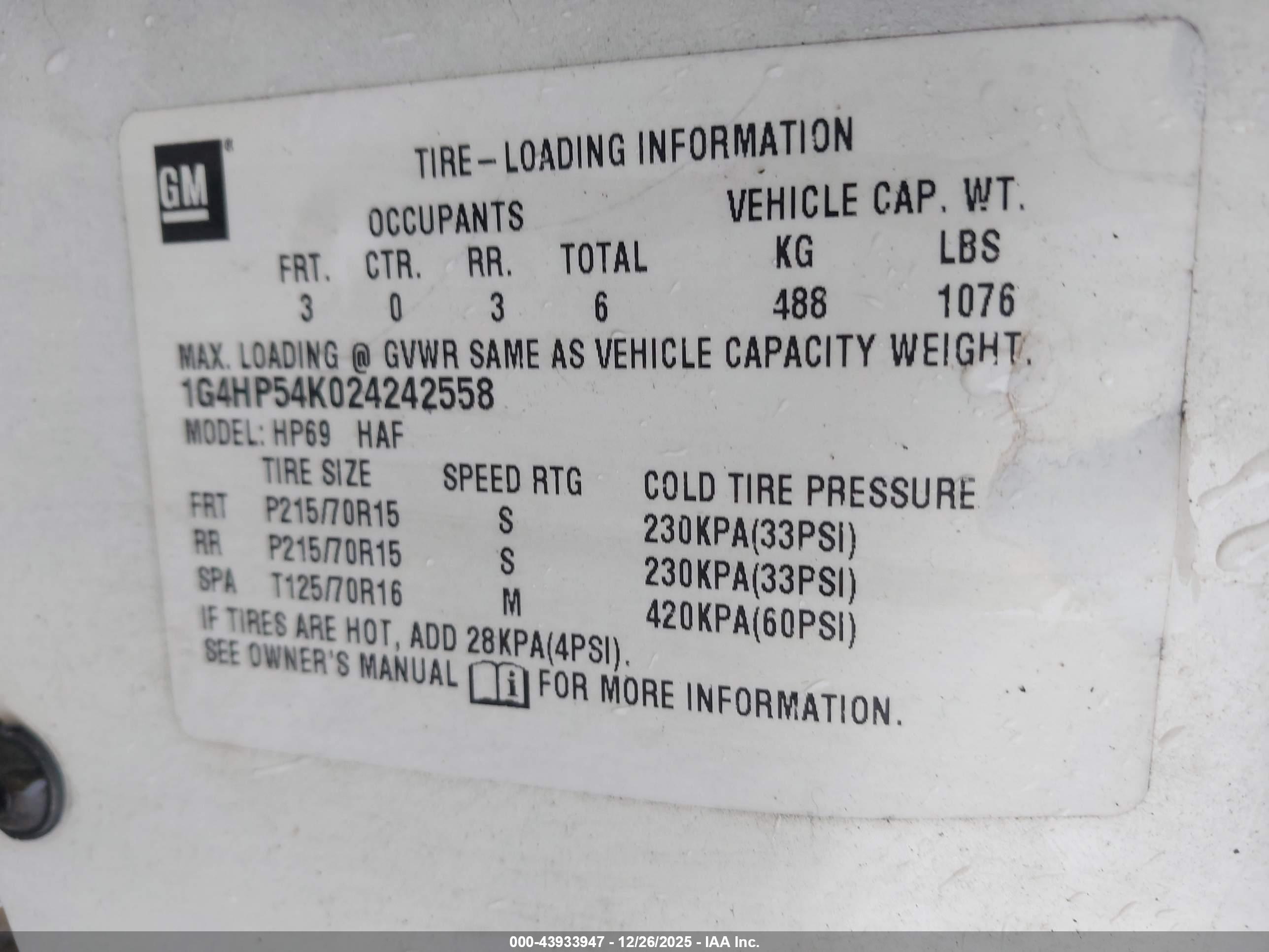 BUICK LESABRE image 9