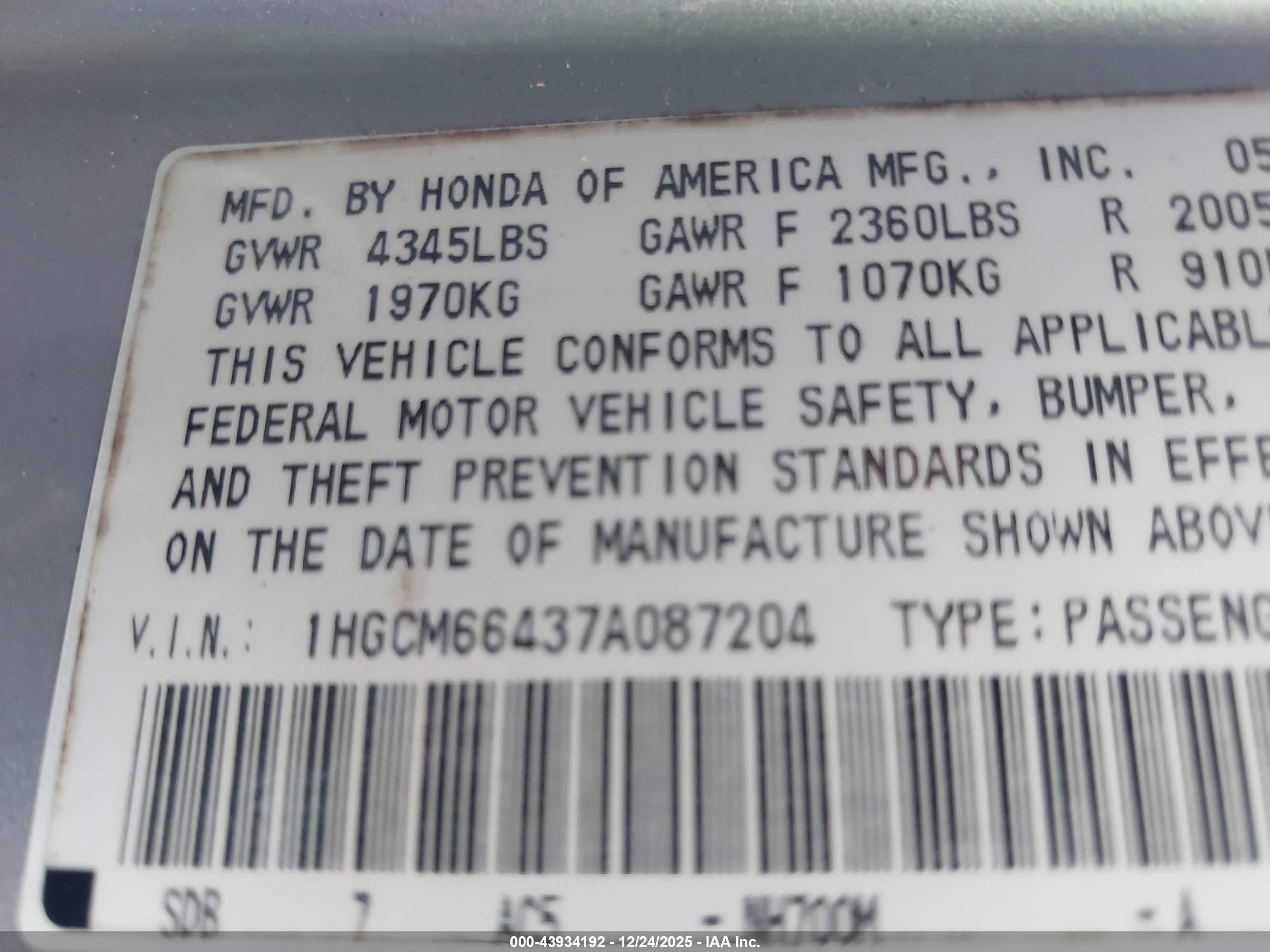 HONDA ACCORD image 9