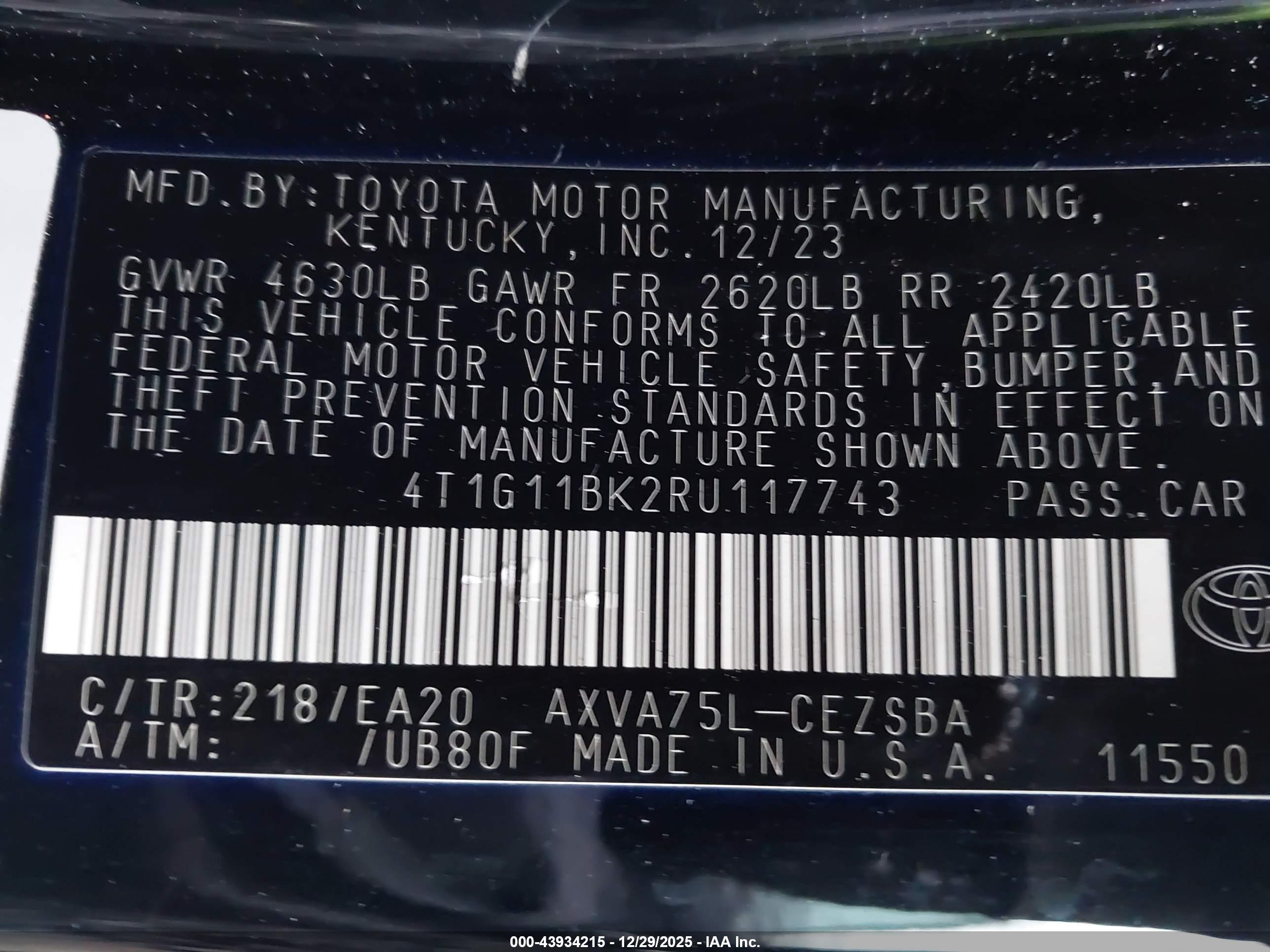 TOYOTA CAMRY image 9
