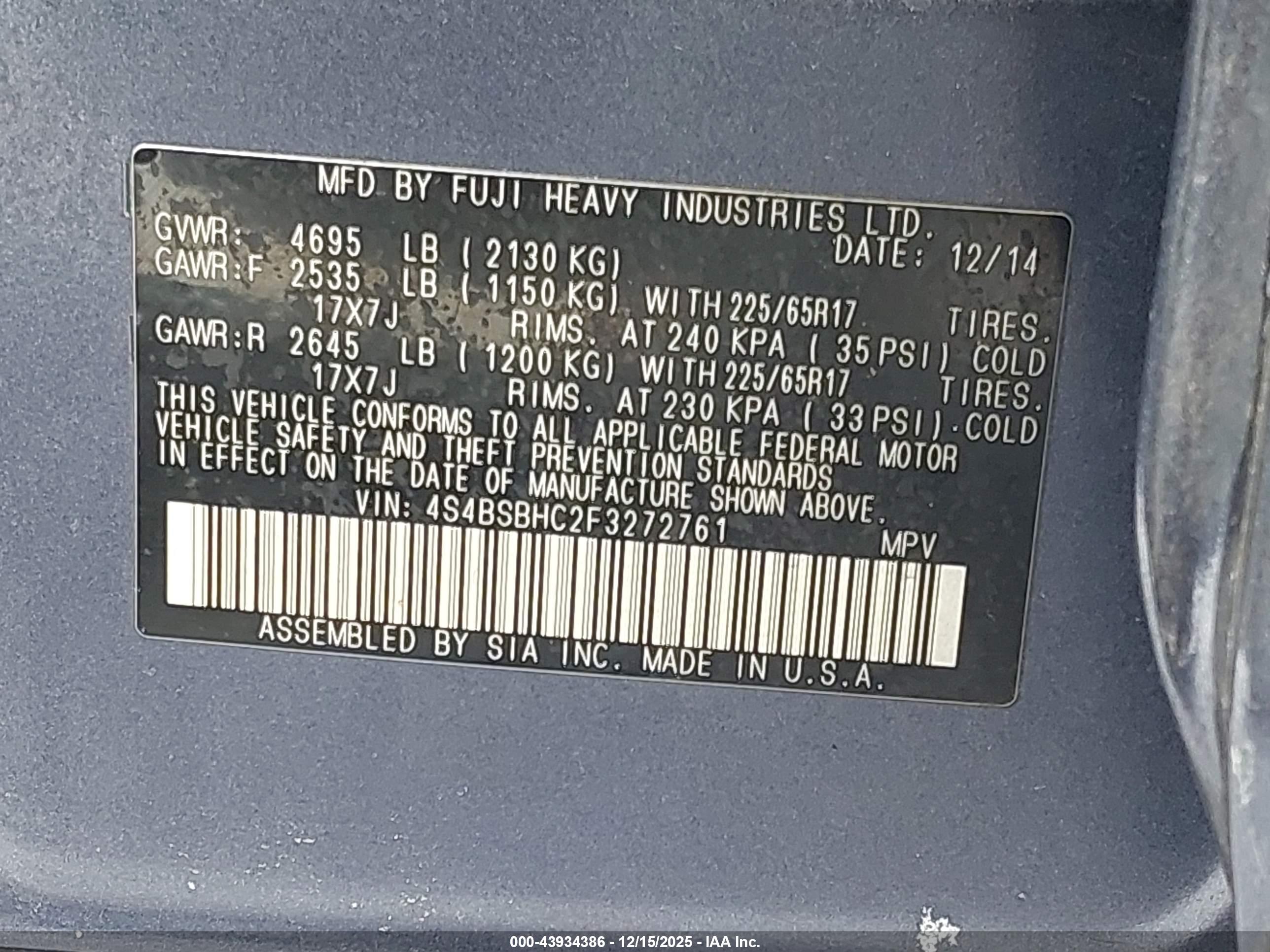 SUBARU OUTBACK image 9