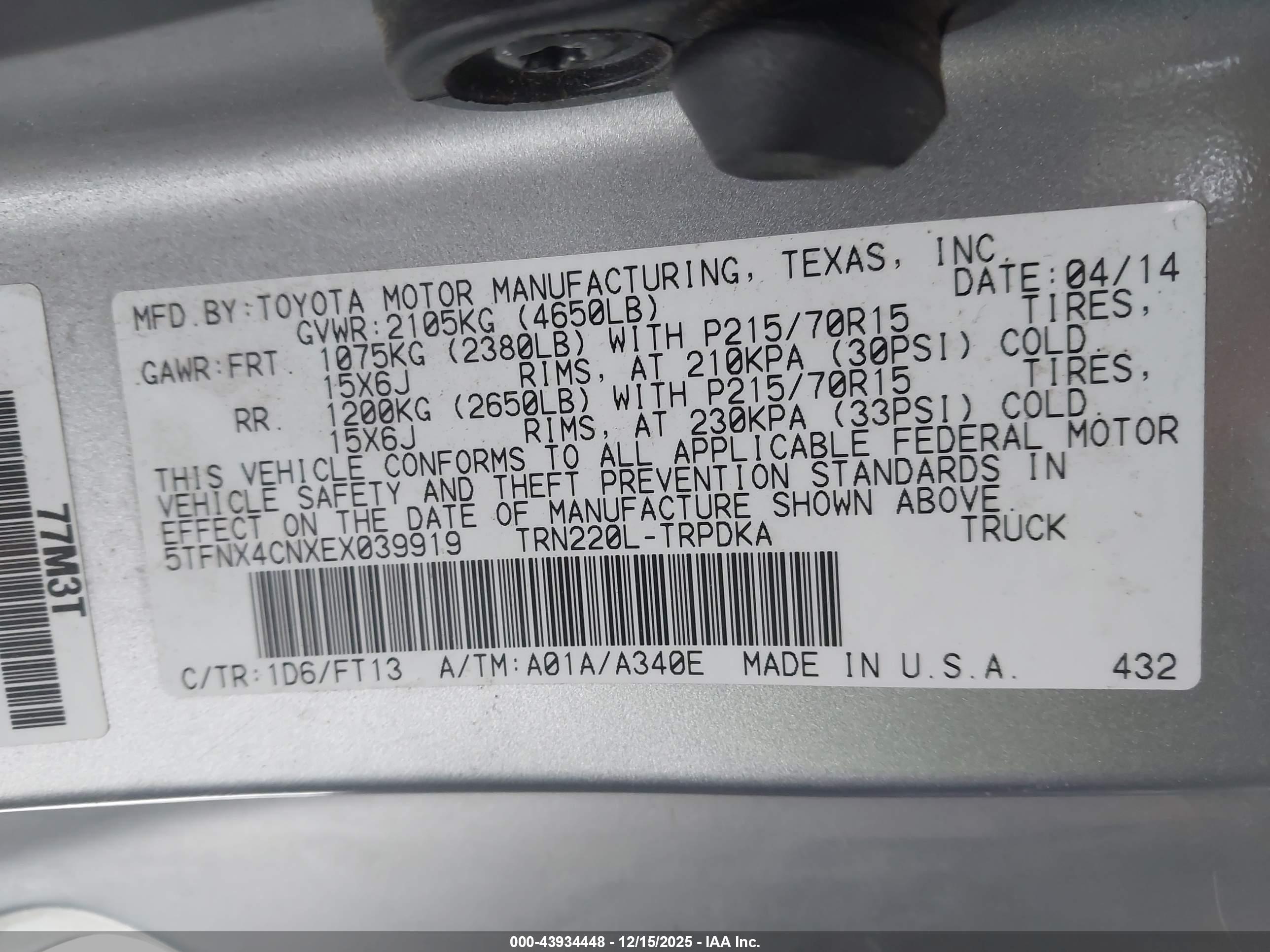 TOYOTA TACOMA image 9