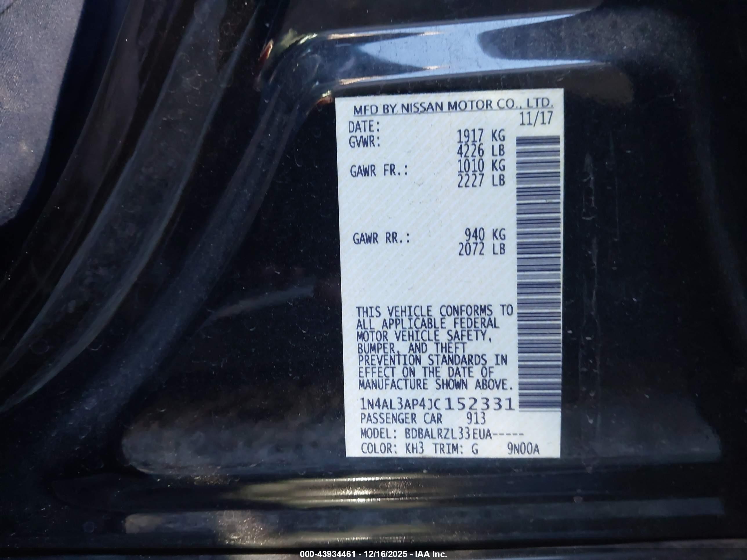 NISSAN ALTIMA image 9