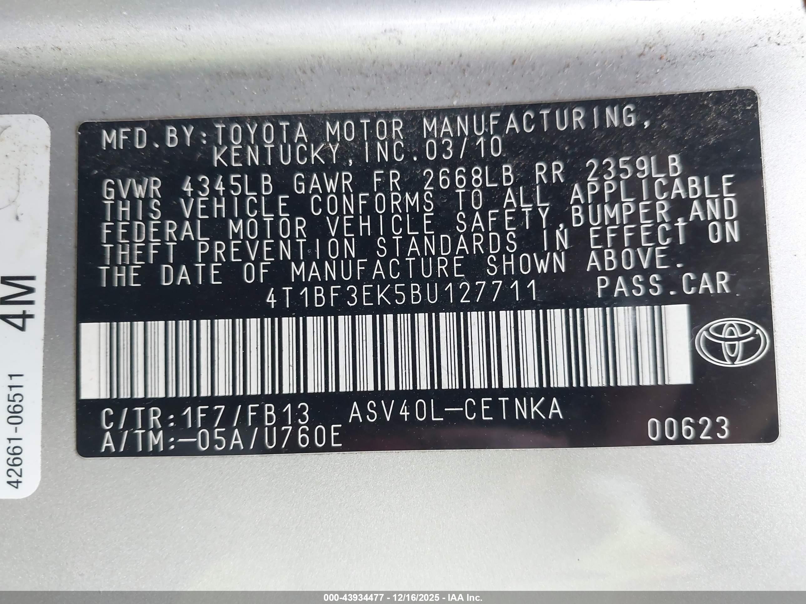 TOYOTA CAMRY image 9