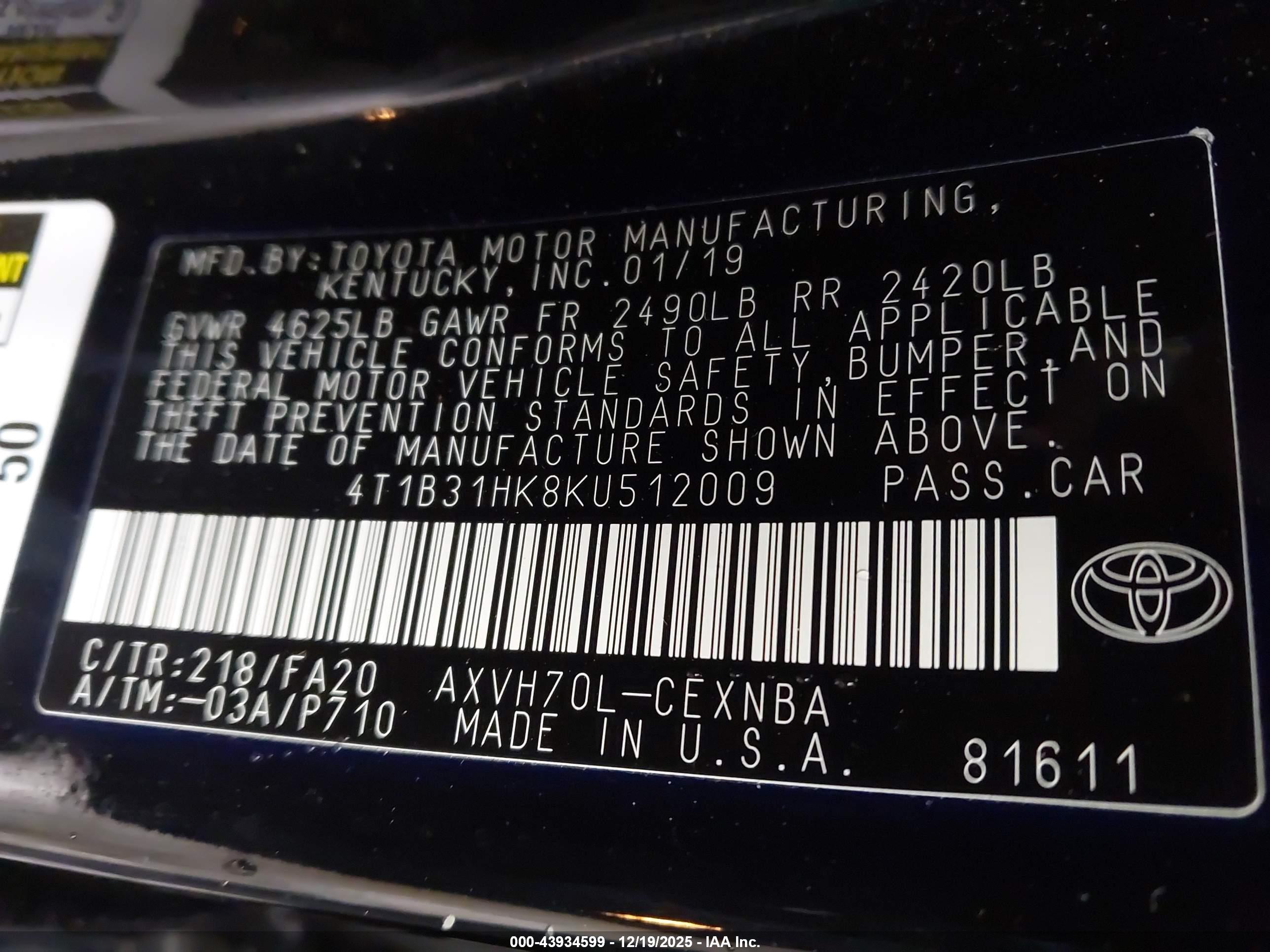 TOYOTA CAMRY image 9