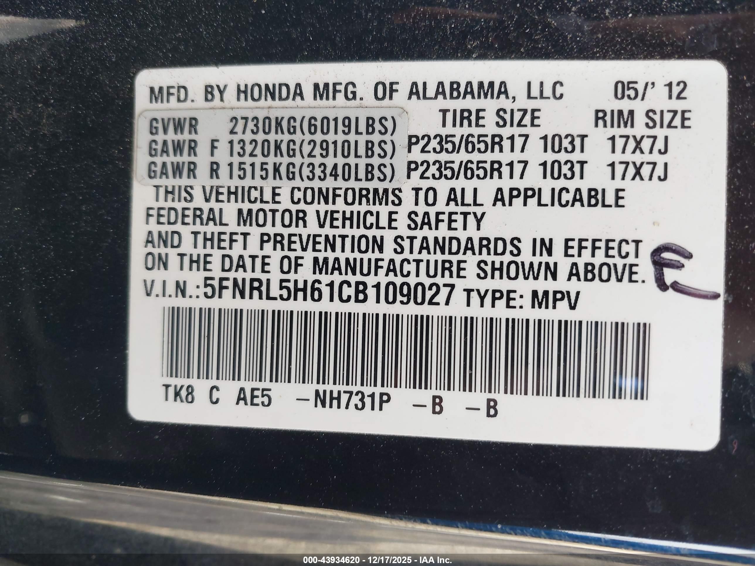 HONDA ODYSSEY image 9