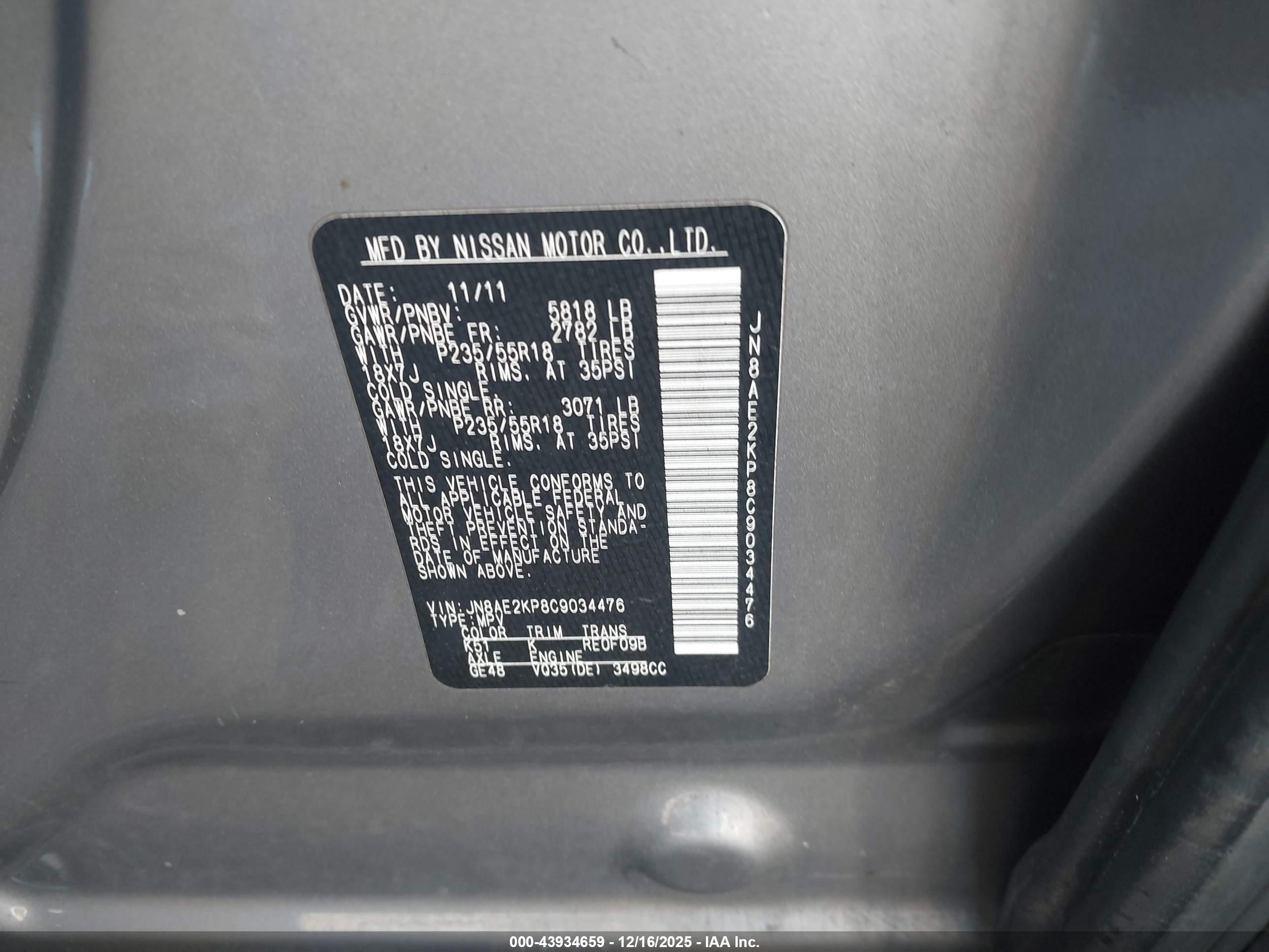 NISSAN QUEST image 9
