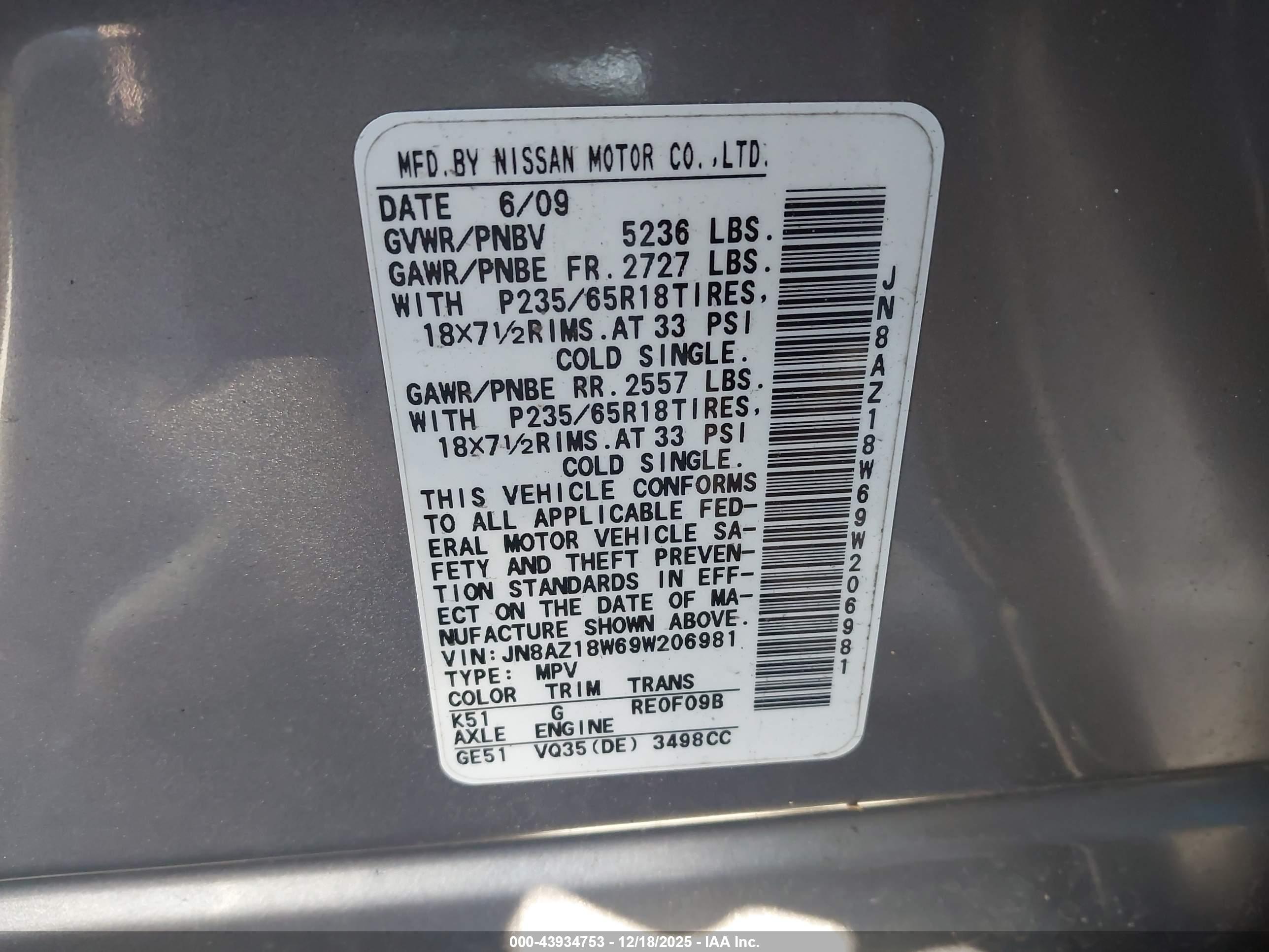 NISSAN MURANO image 9