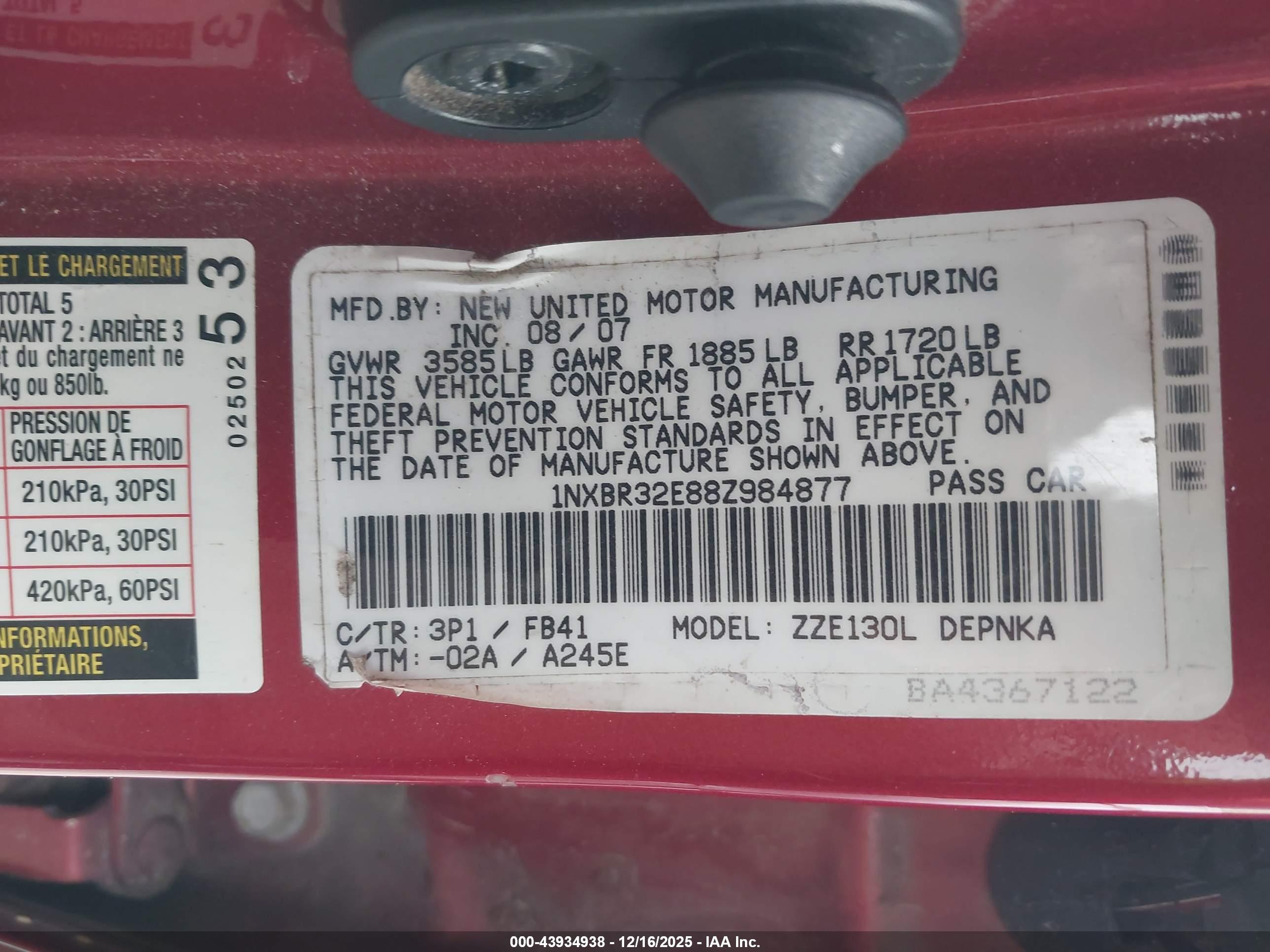 TOYOTA COROLLA image 9