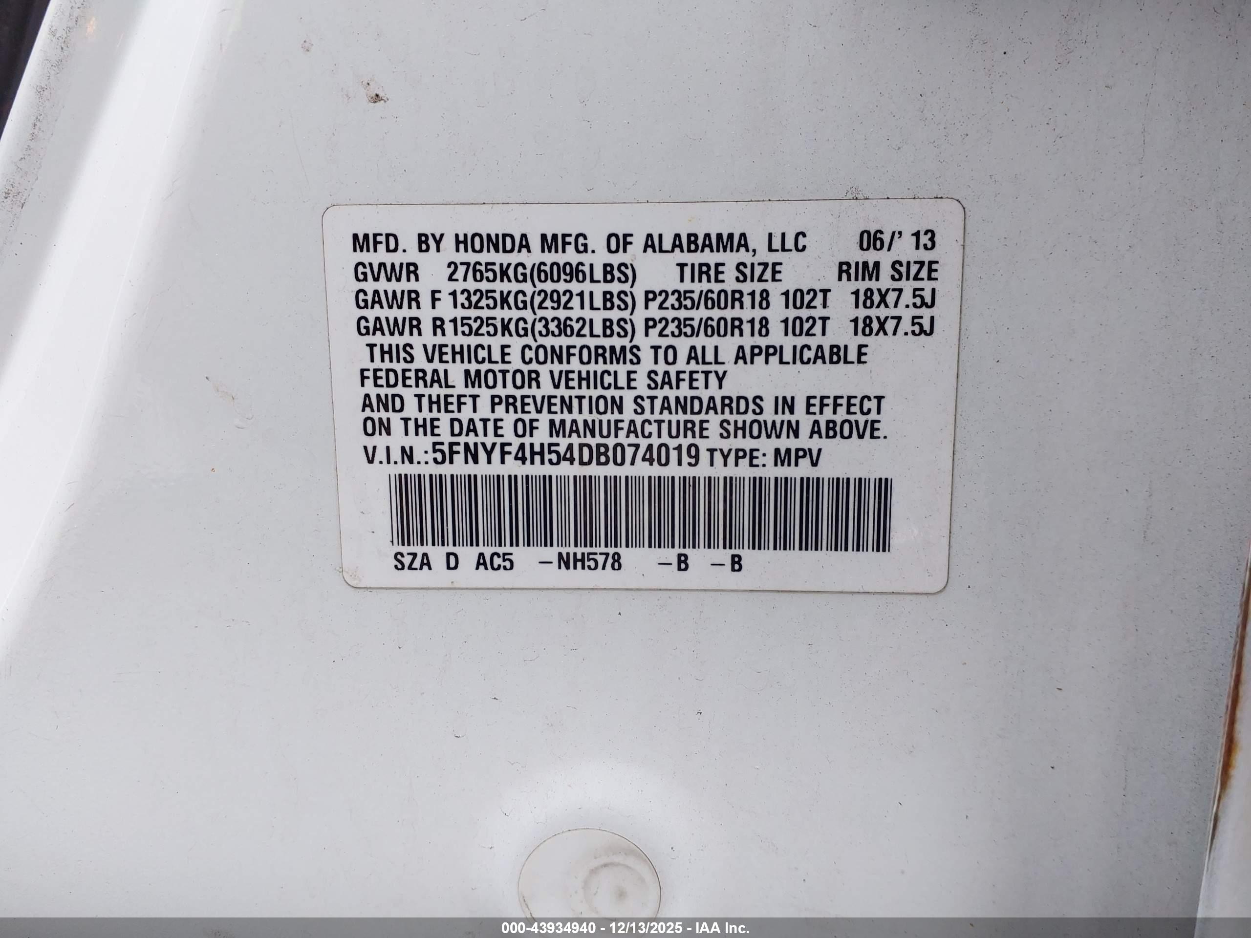 HONDA PILOT image 9