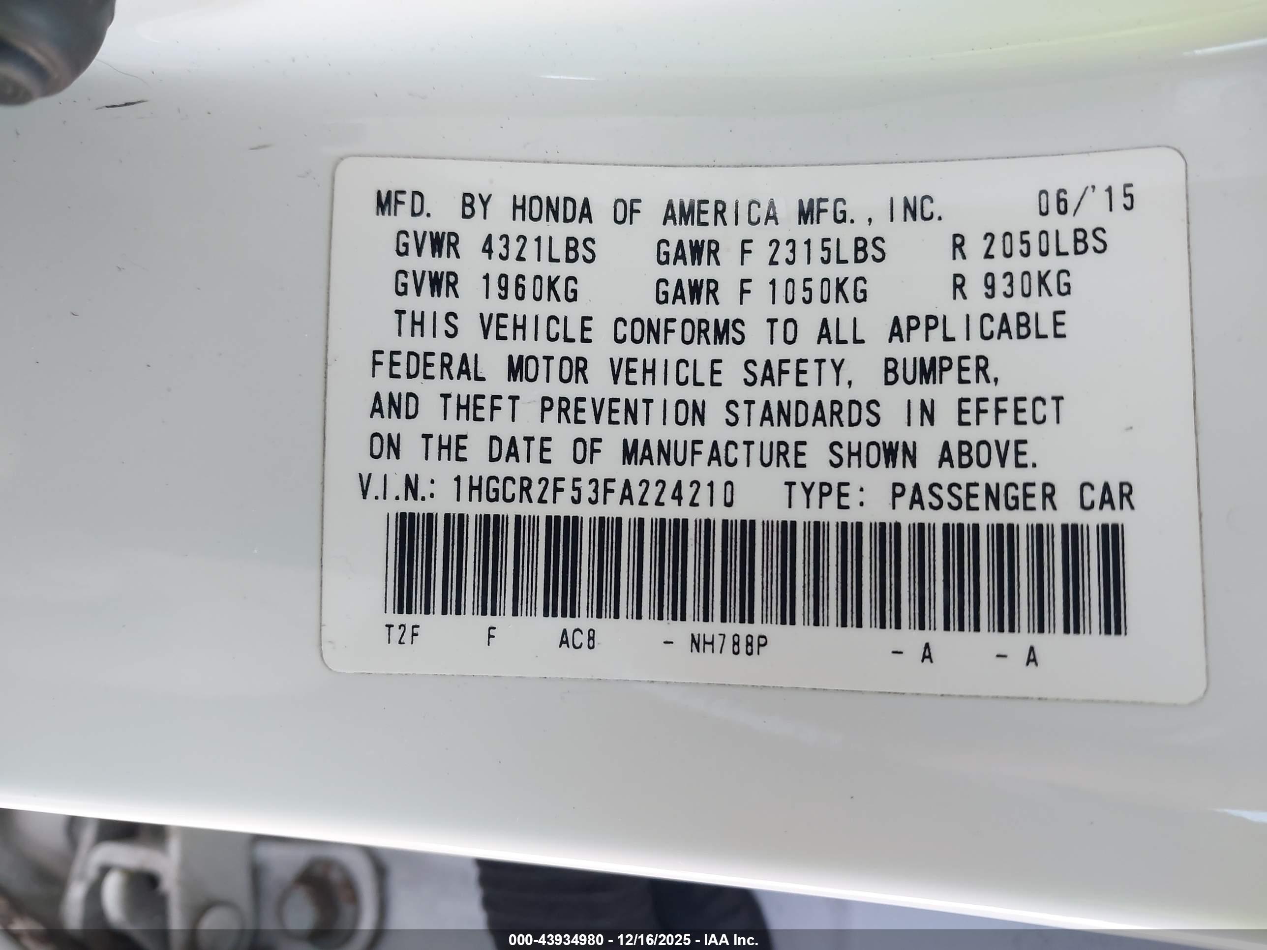 HONDA ACCORD image 9