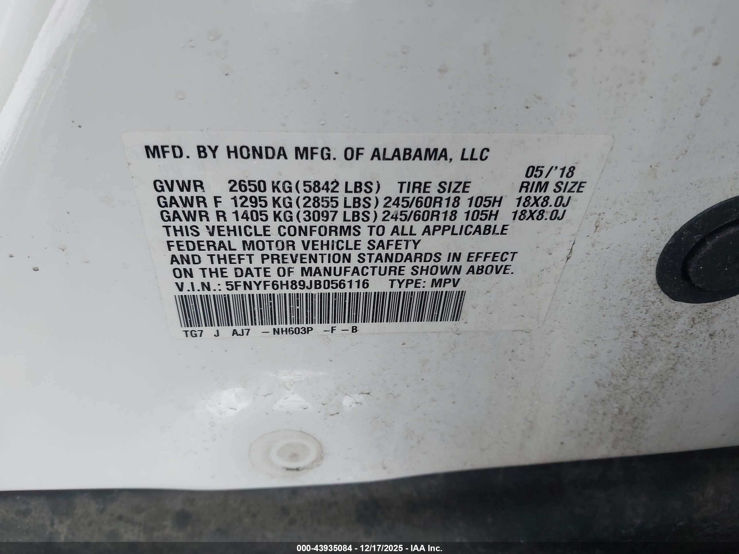 HONDA PILOT image 9
